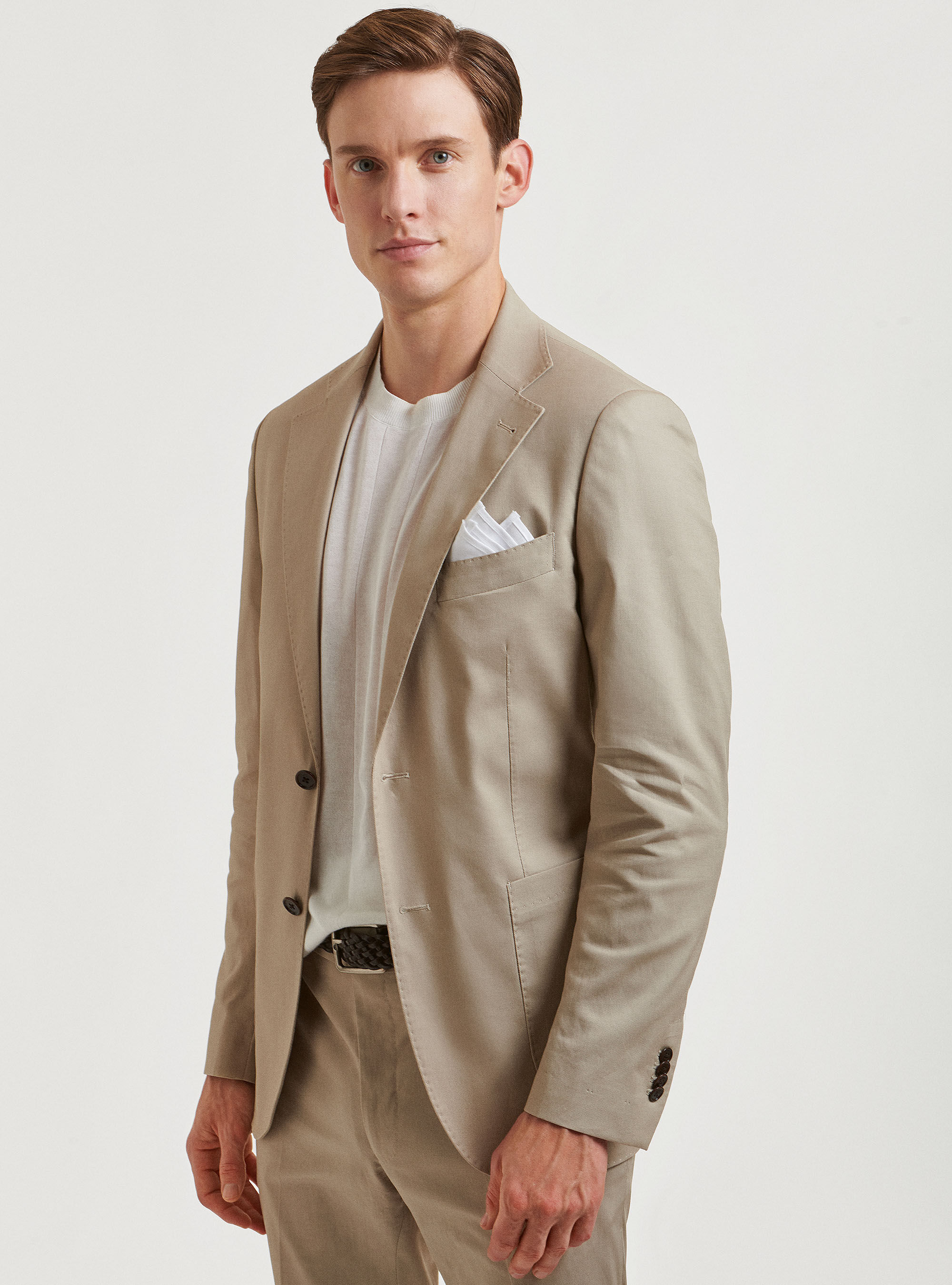 Armoured cotton suit blazer