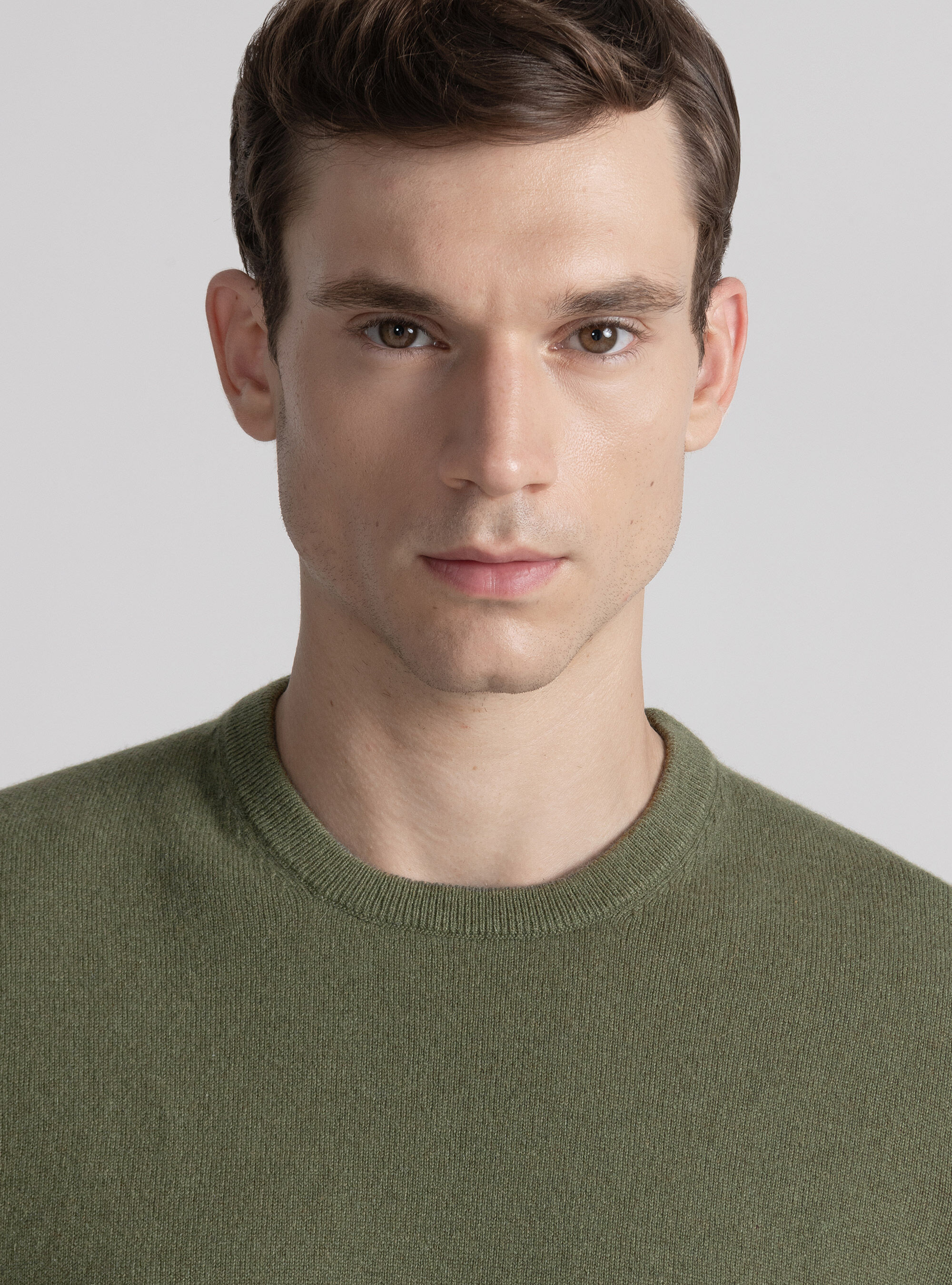 Cashmere crew-neck sweater, SALVIA 0602C