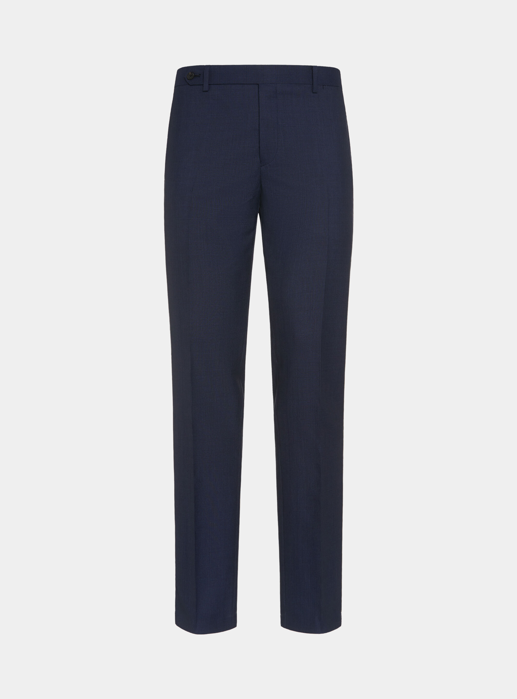Houndstooth wool trousers, NAVY BLUE
