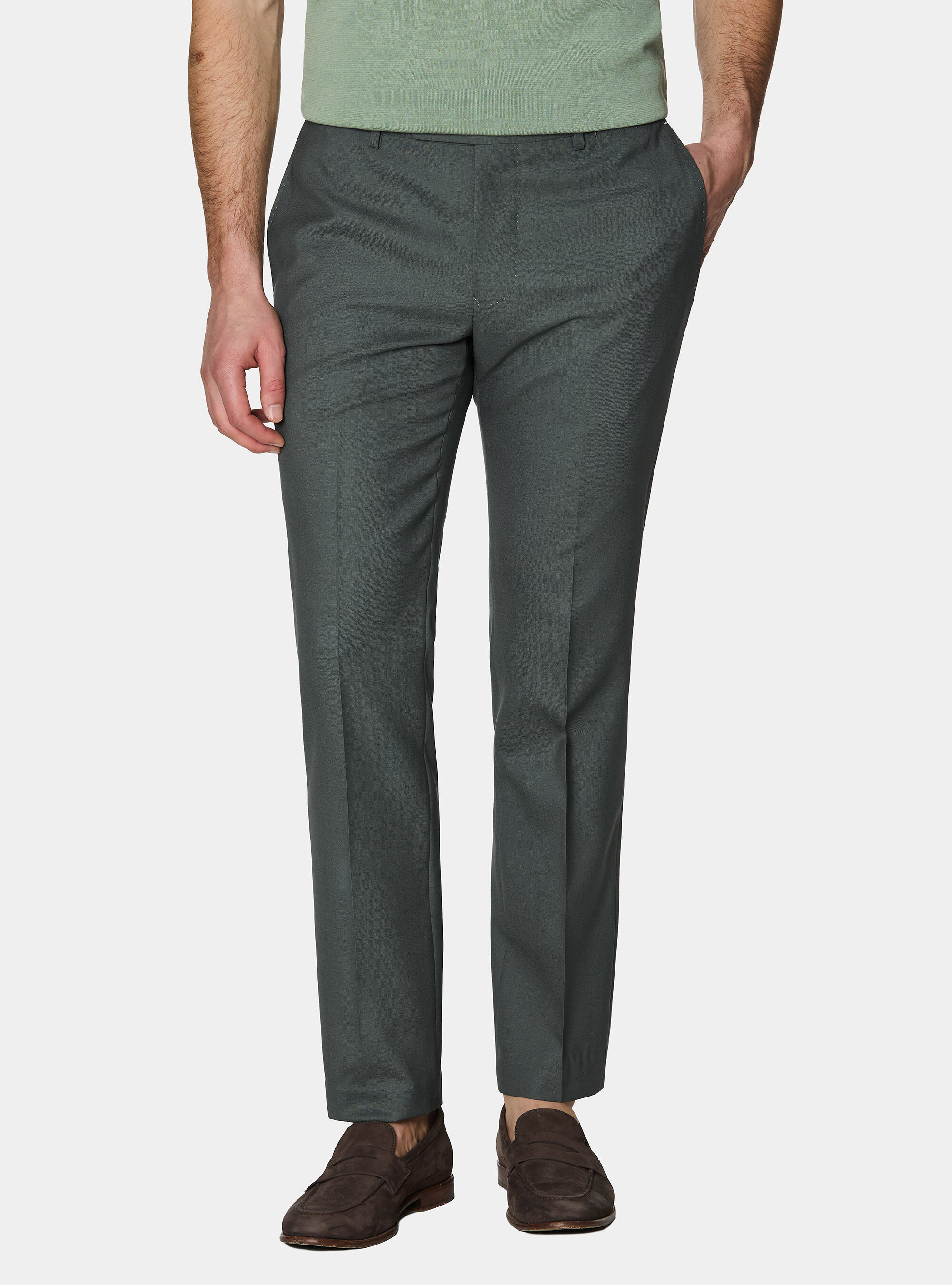 Vitale Barberis Canonico pure wool suit trousers