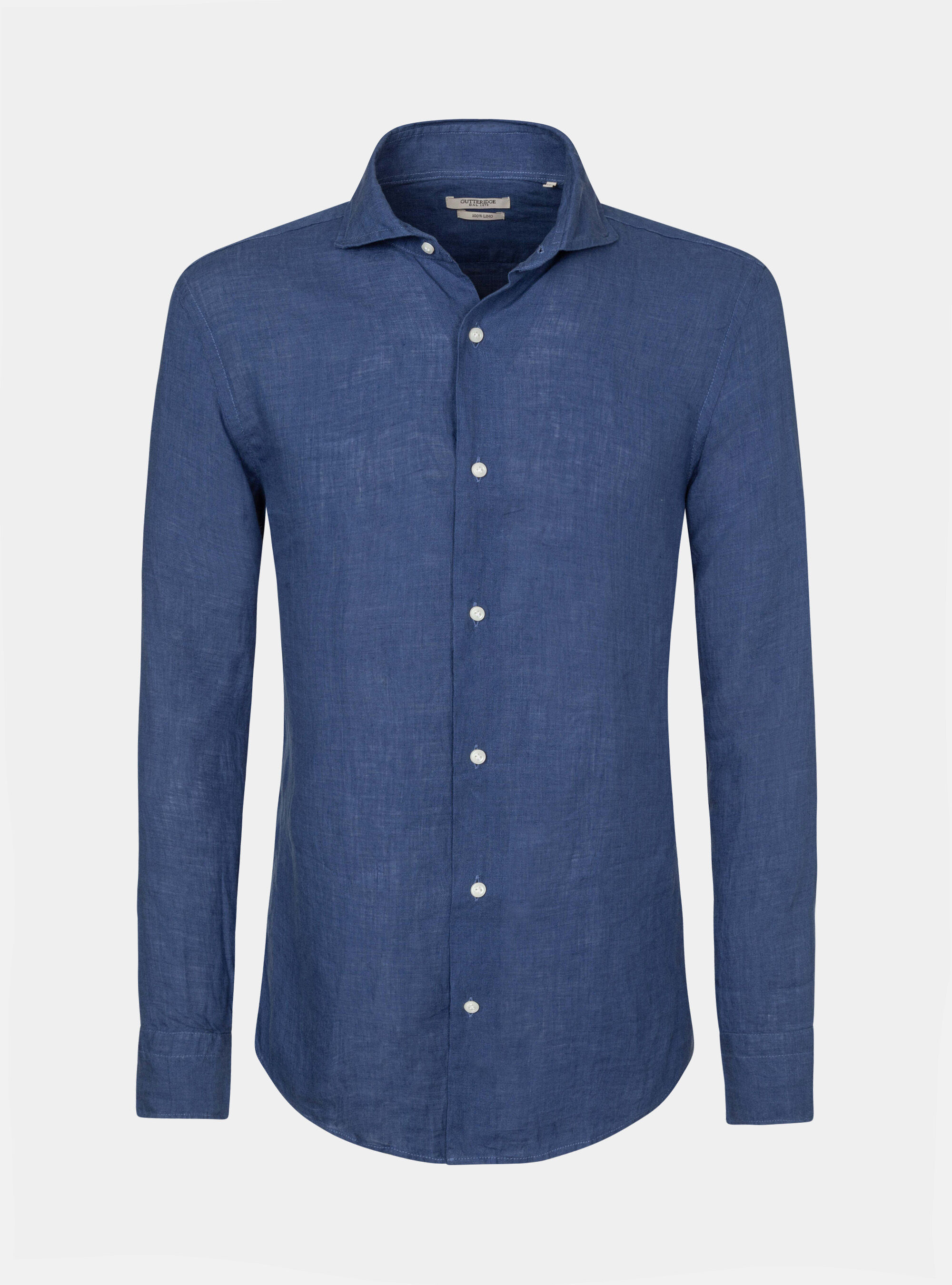 French collar shirt in pure linen