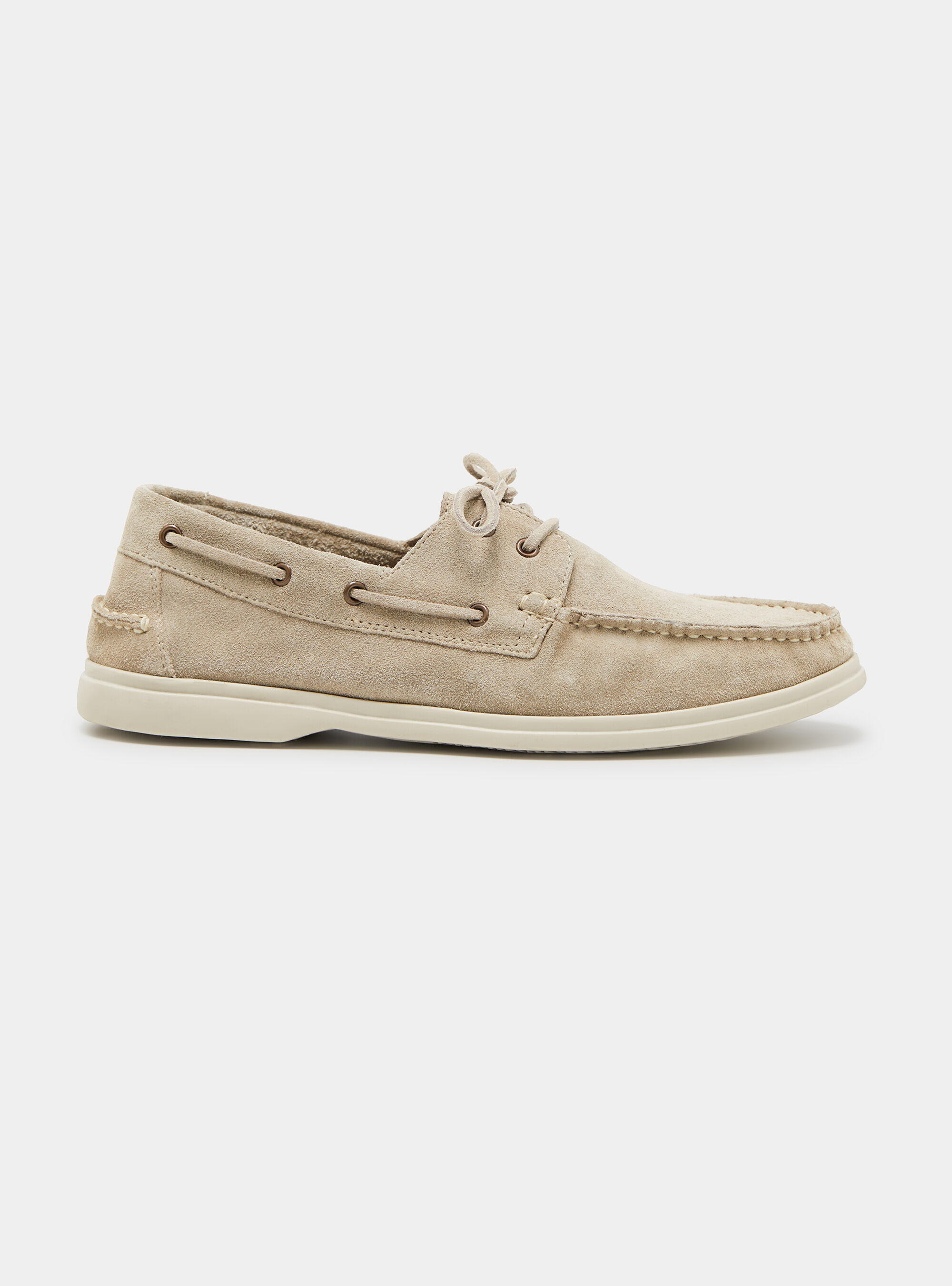 Mocassins &agrave; lacets en daim