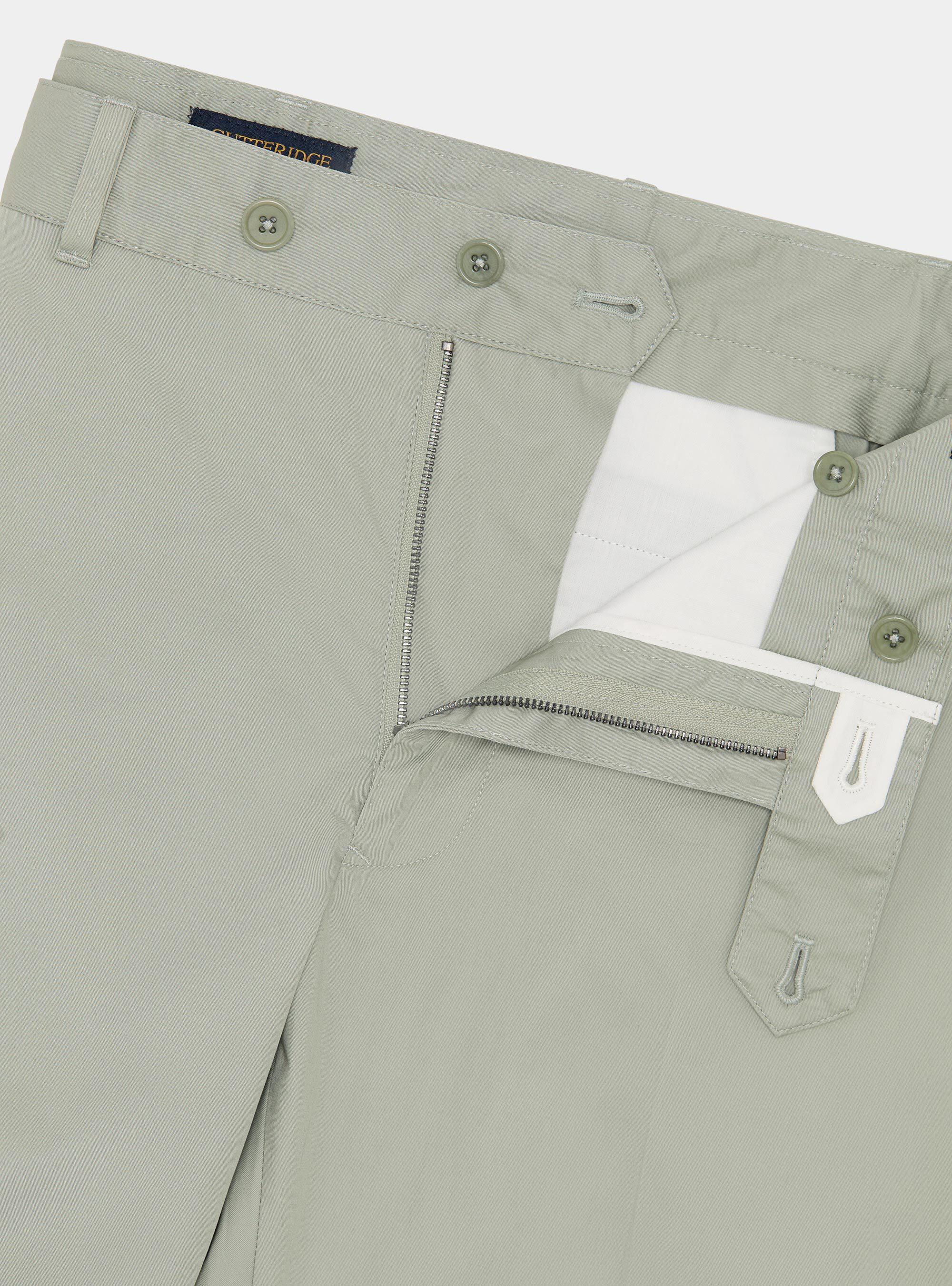 Lightweight twill slim fit chino trousers, VERDE GIADA 0655C