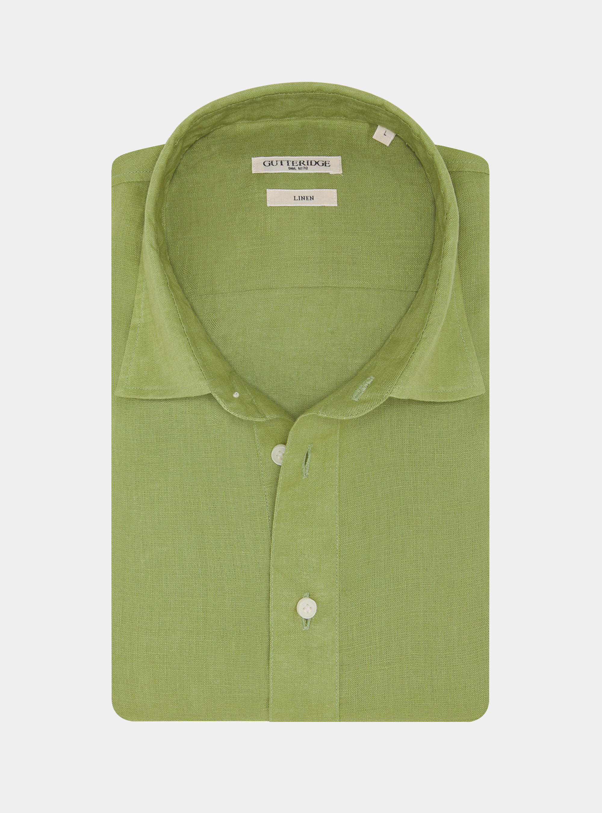 Pure linen polo shirt, VERDE PISTACCHIO 0616C
