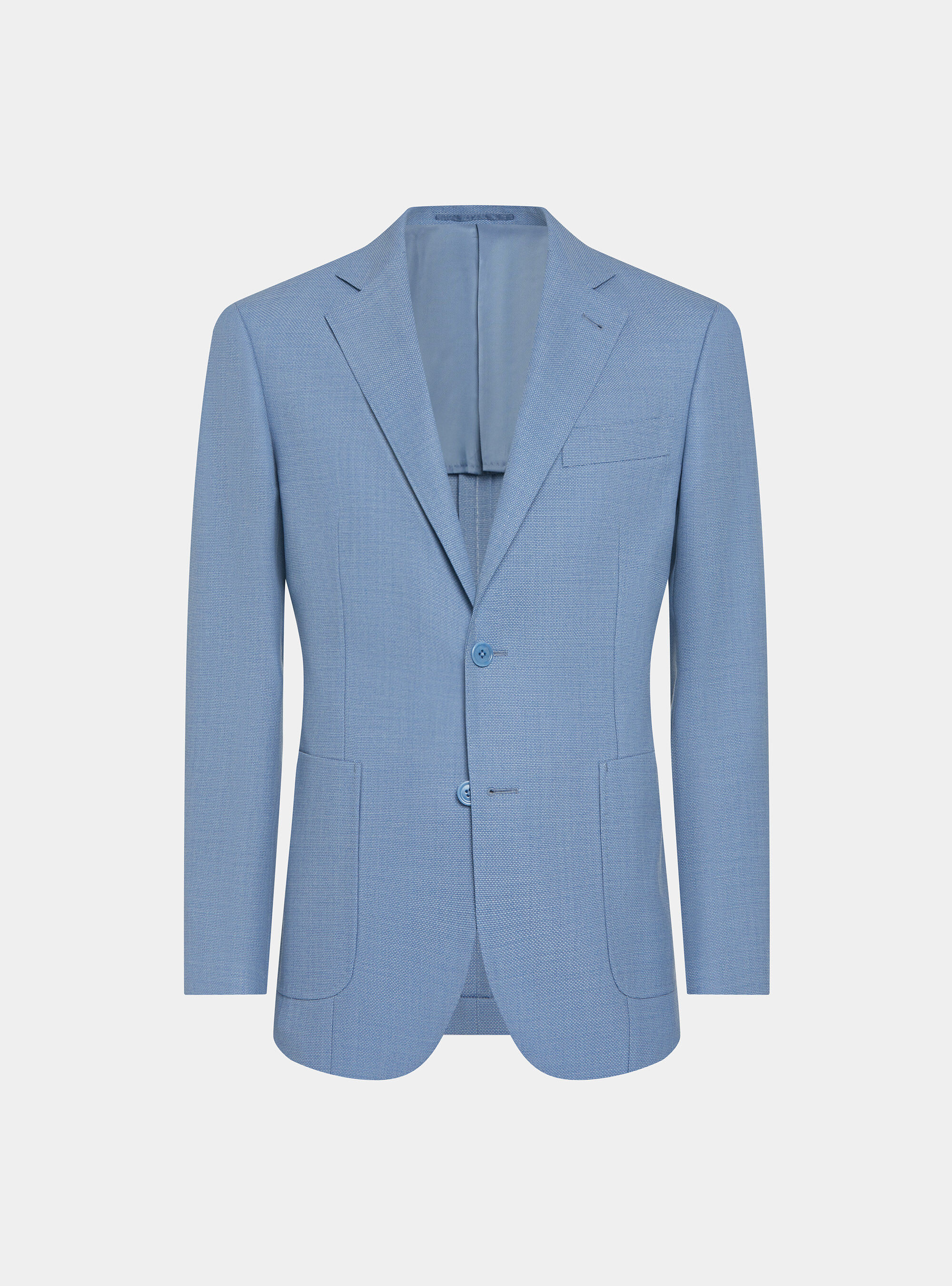 Pure wool hopsack blazer, LIGHT BLUE