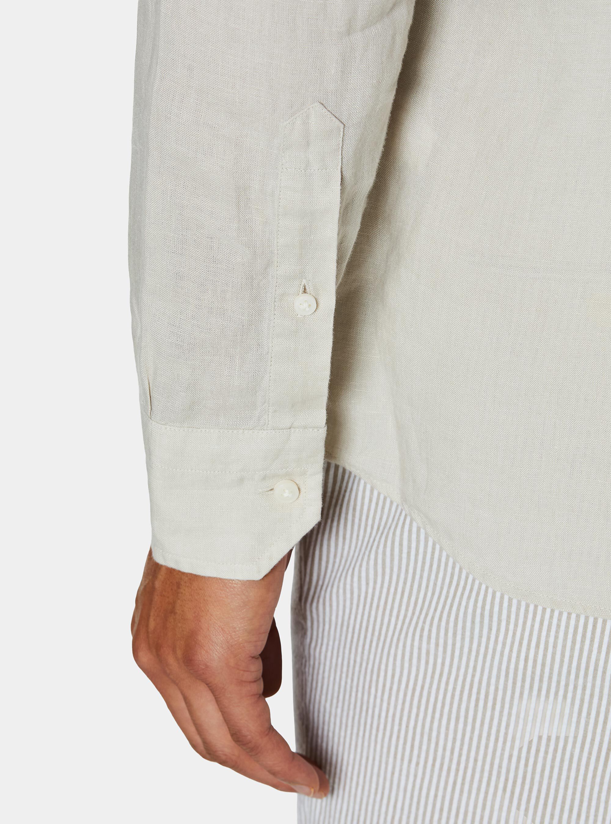 Pure linen shirt, ECRU 0536C