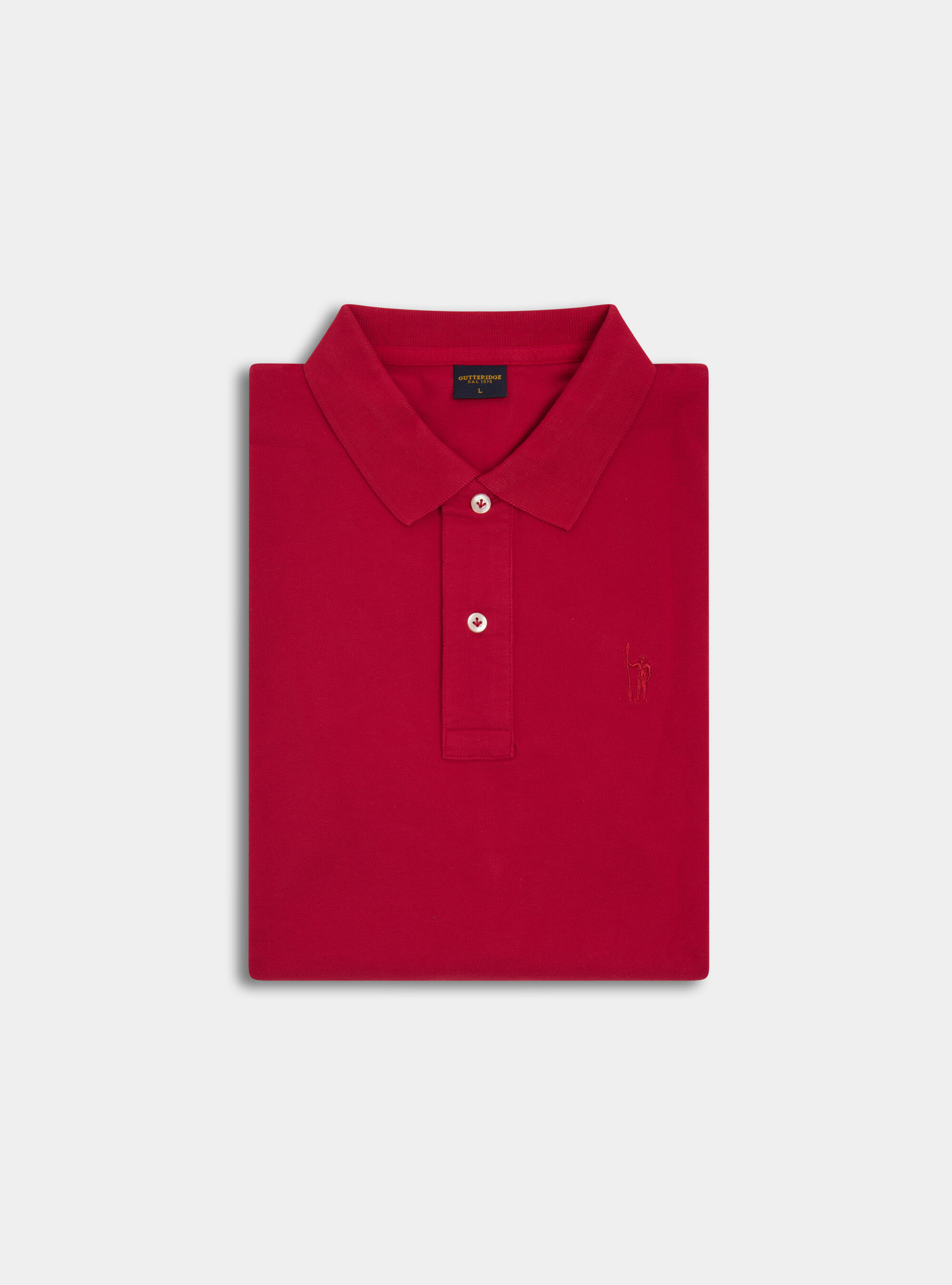 Classic pique polo shirt, RED