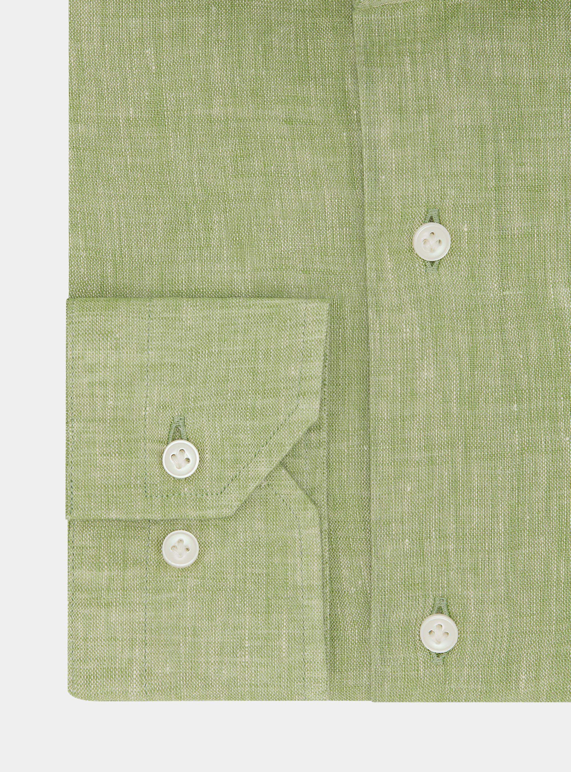 Camicia in puro lino, VERDE PISTACCHIO 0616C
