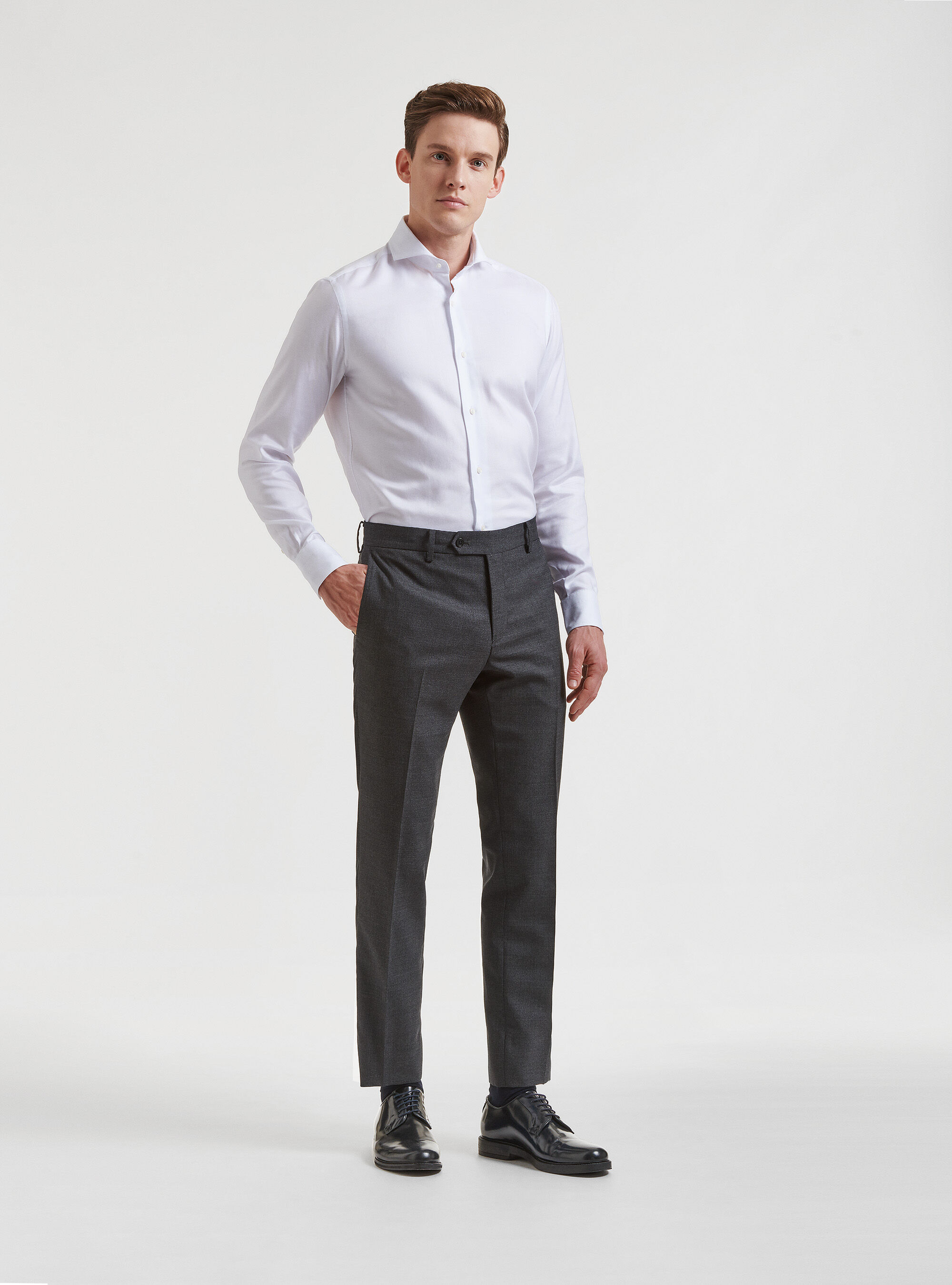 Anzughose aus reiner Wolle Vitale Barberis Canonico, ASFALTO 0115C