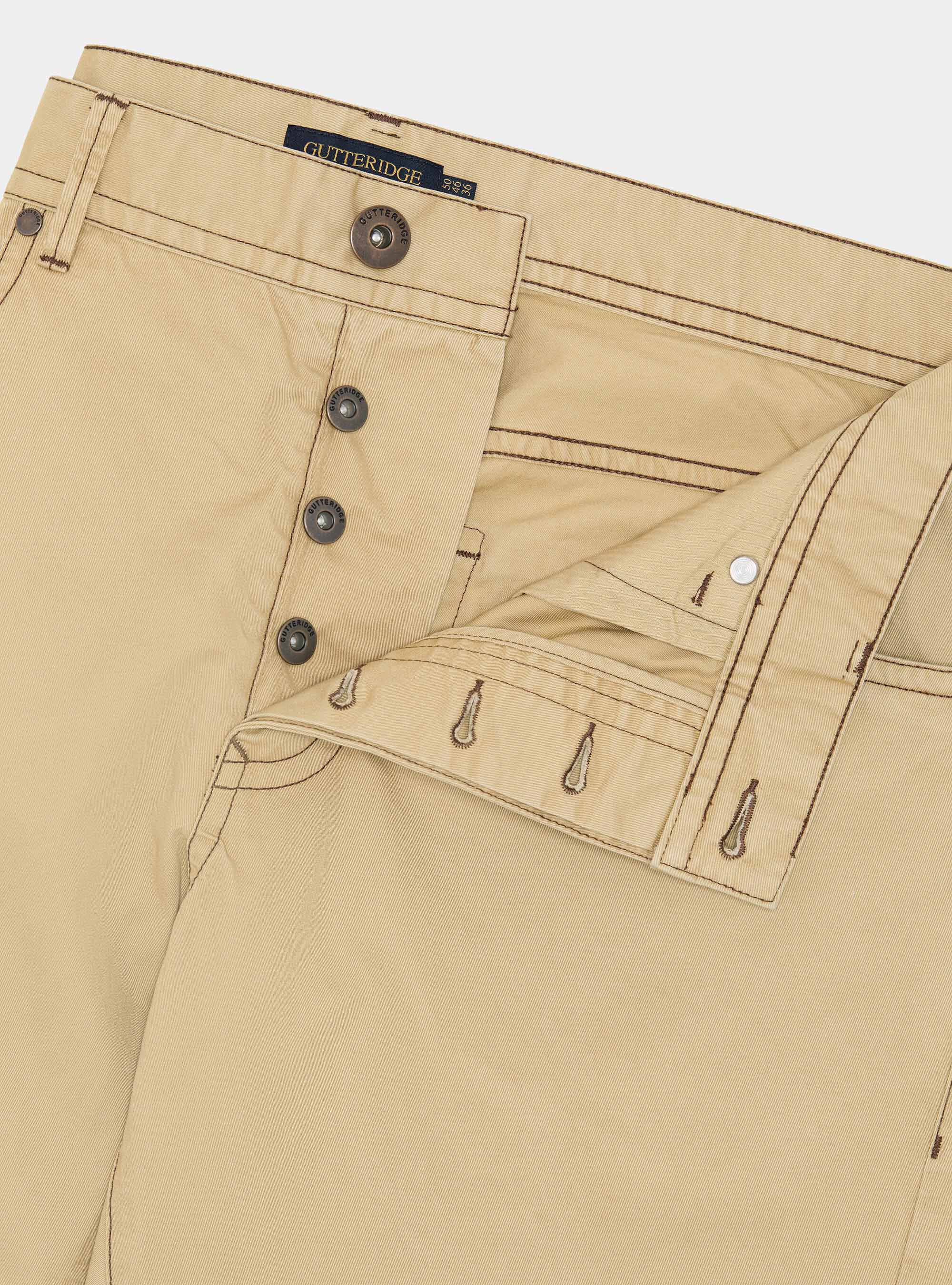 Slim fit cotton trousers, GIALLO CHIARO 0784C