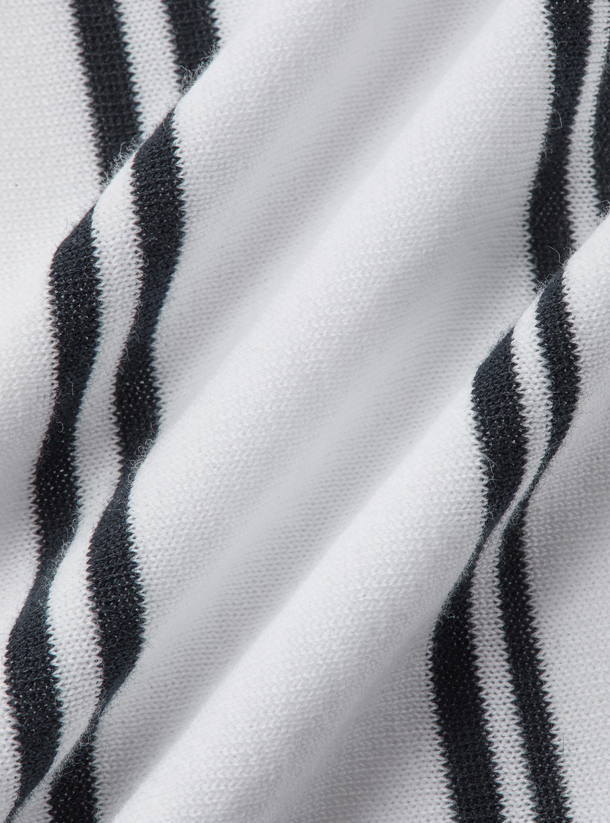 Halbarmel-Poloshirt aus extrafeiner Baumwolle, BIANCO 0099C