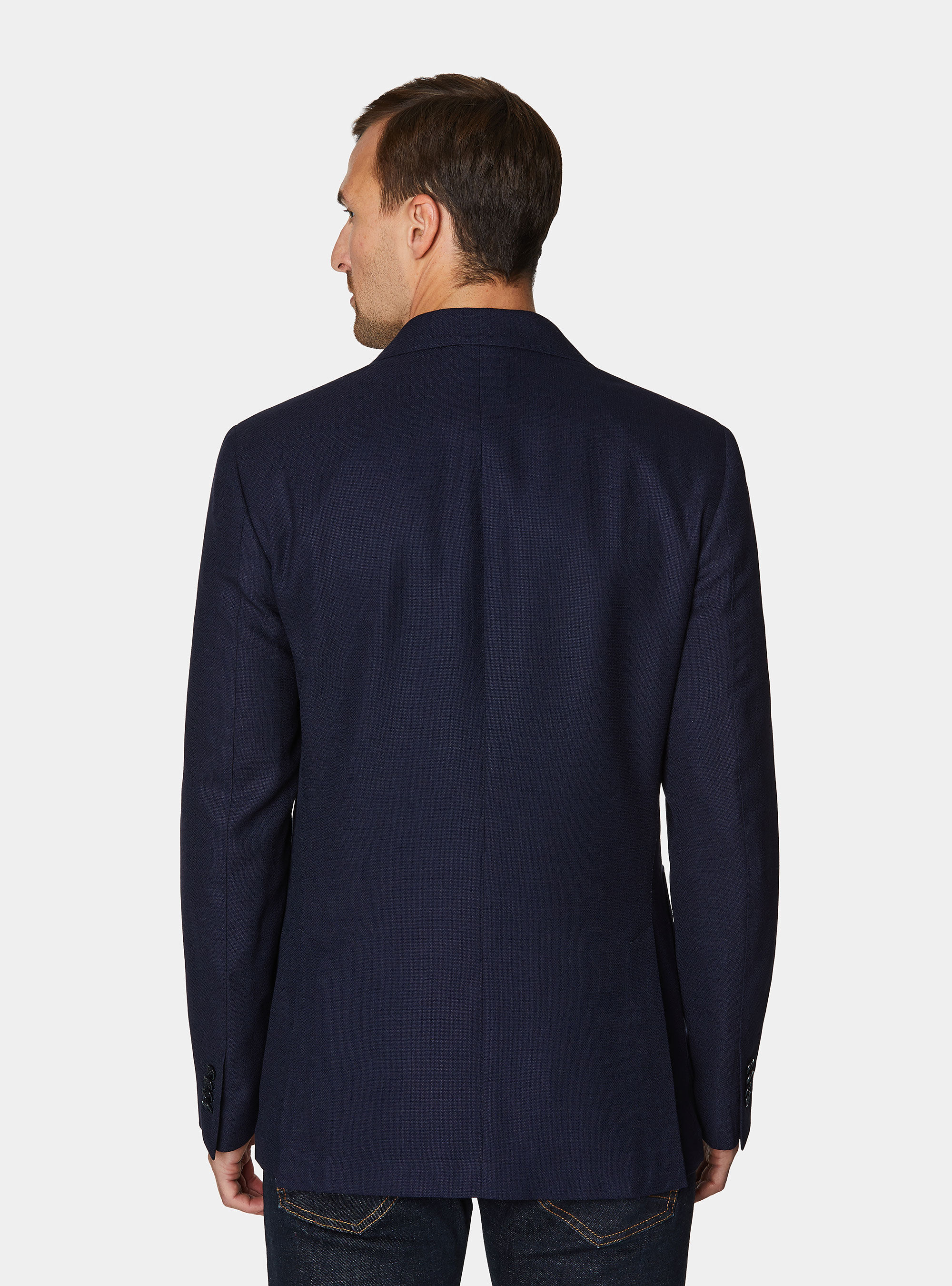 Jacke aus reiner Wolle, NAVY 0218C