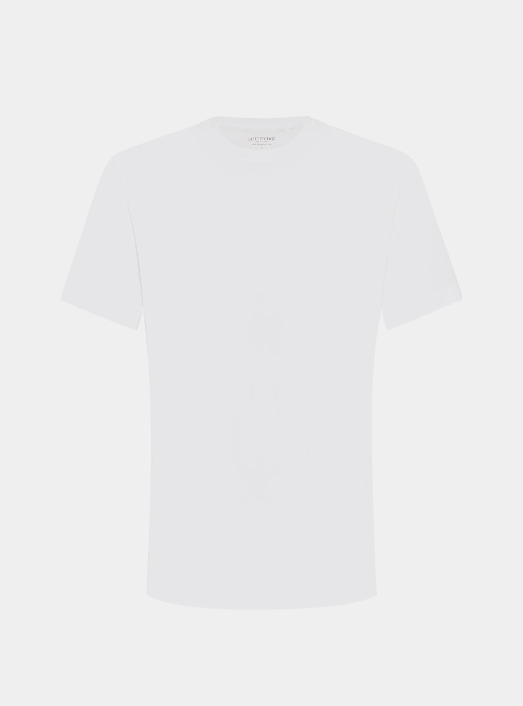 T-shirt &agrave; demi-manches en coton Supima, BLANC