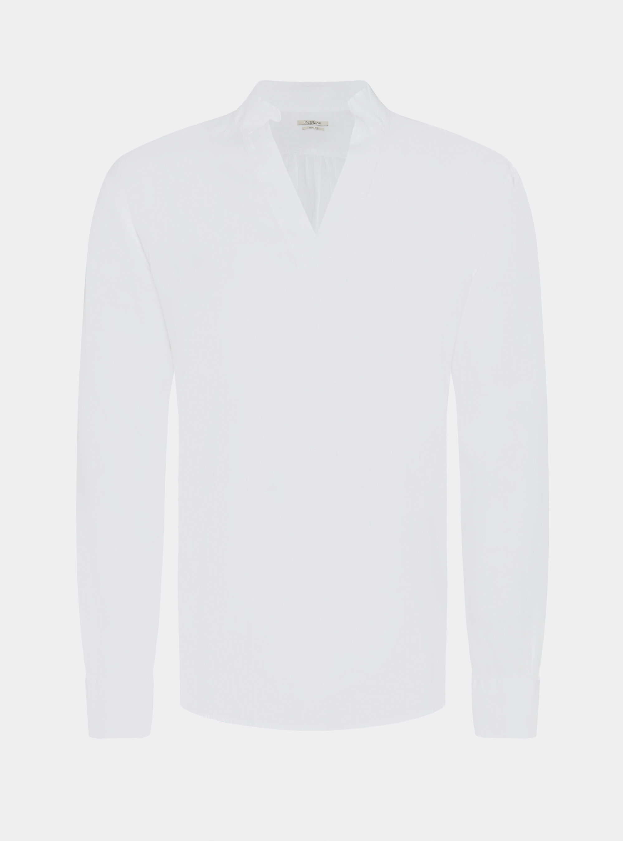Chemise cor&eacute;enne en pur lin, BLANC