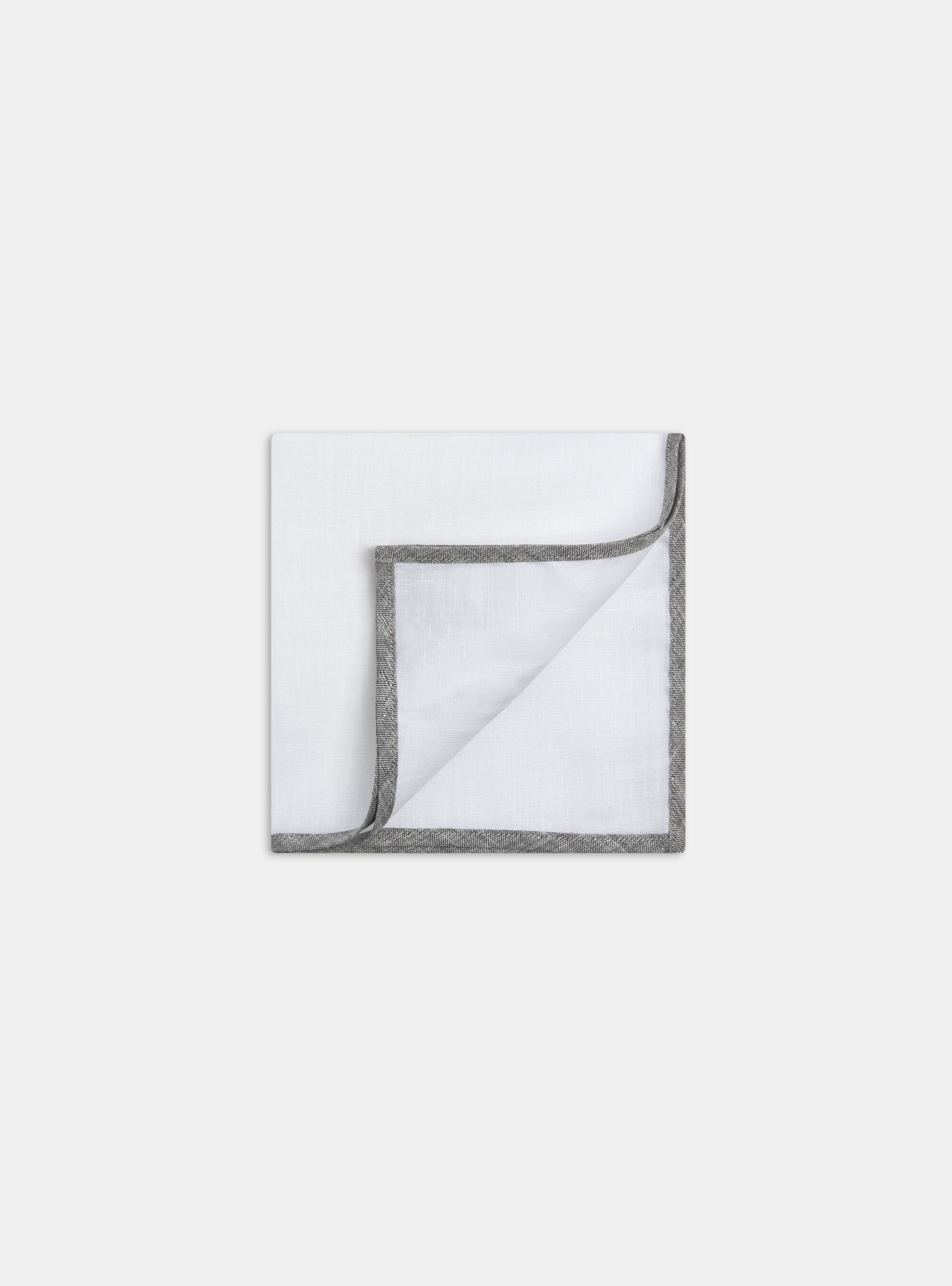 Pochette en lin, GREY/WHITE B013