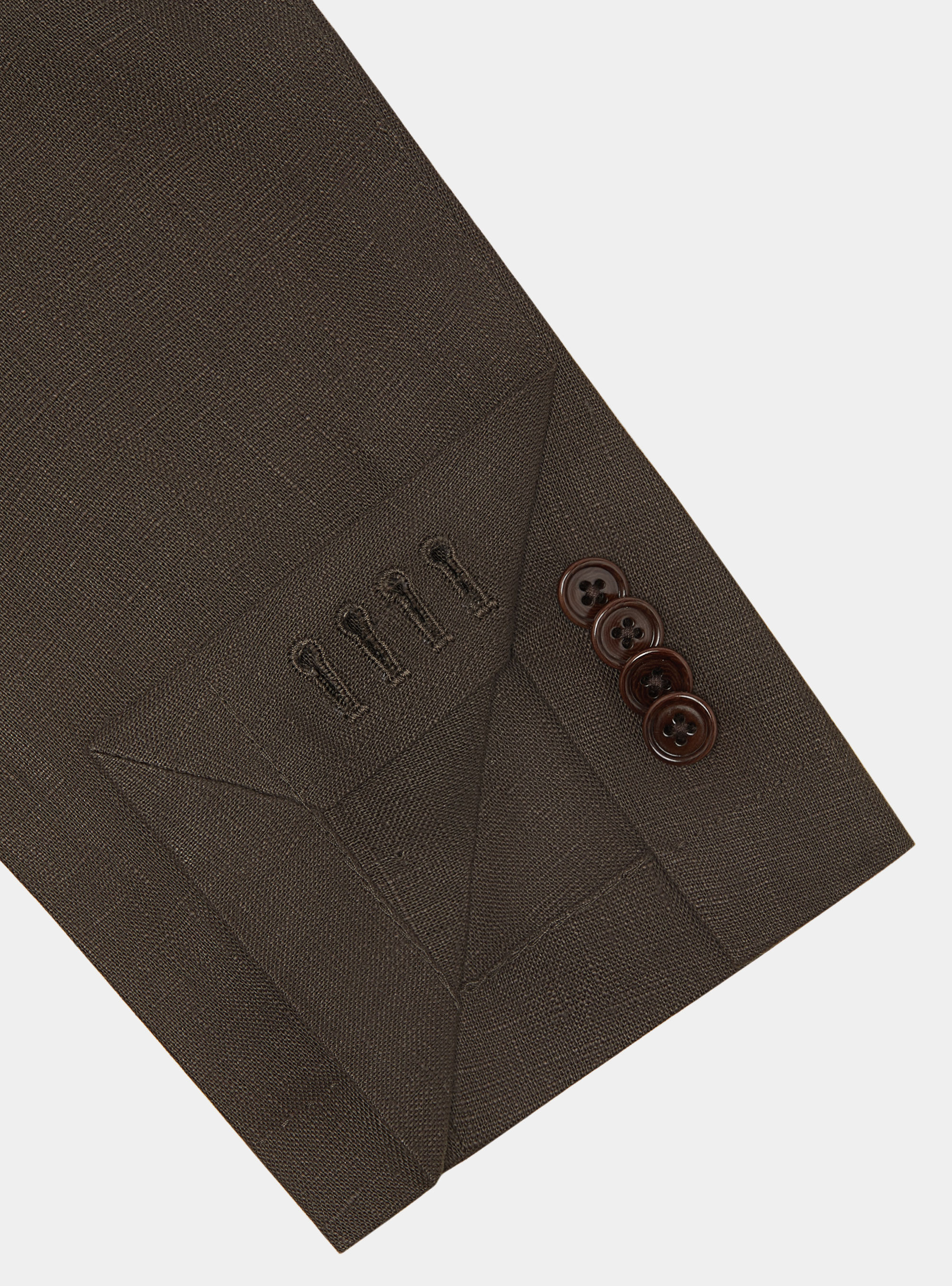 Americana de traje de lino puro, MARRON