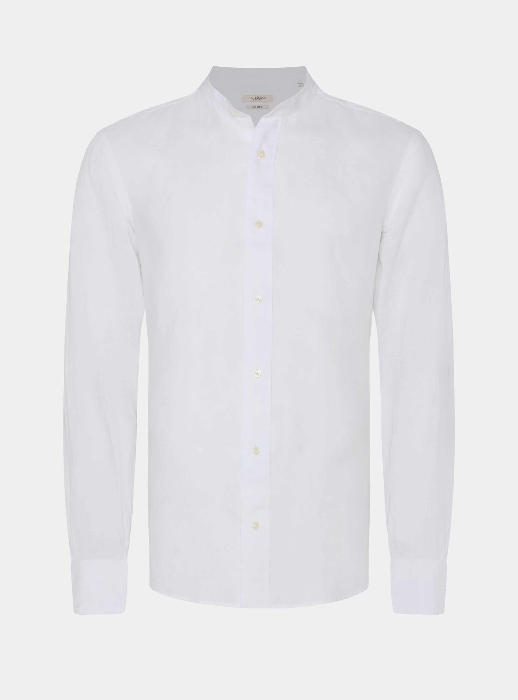 Korean shirt in pure linen, WHITE