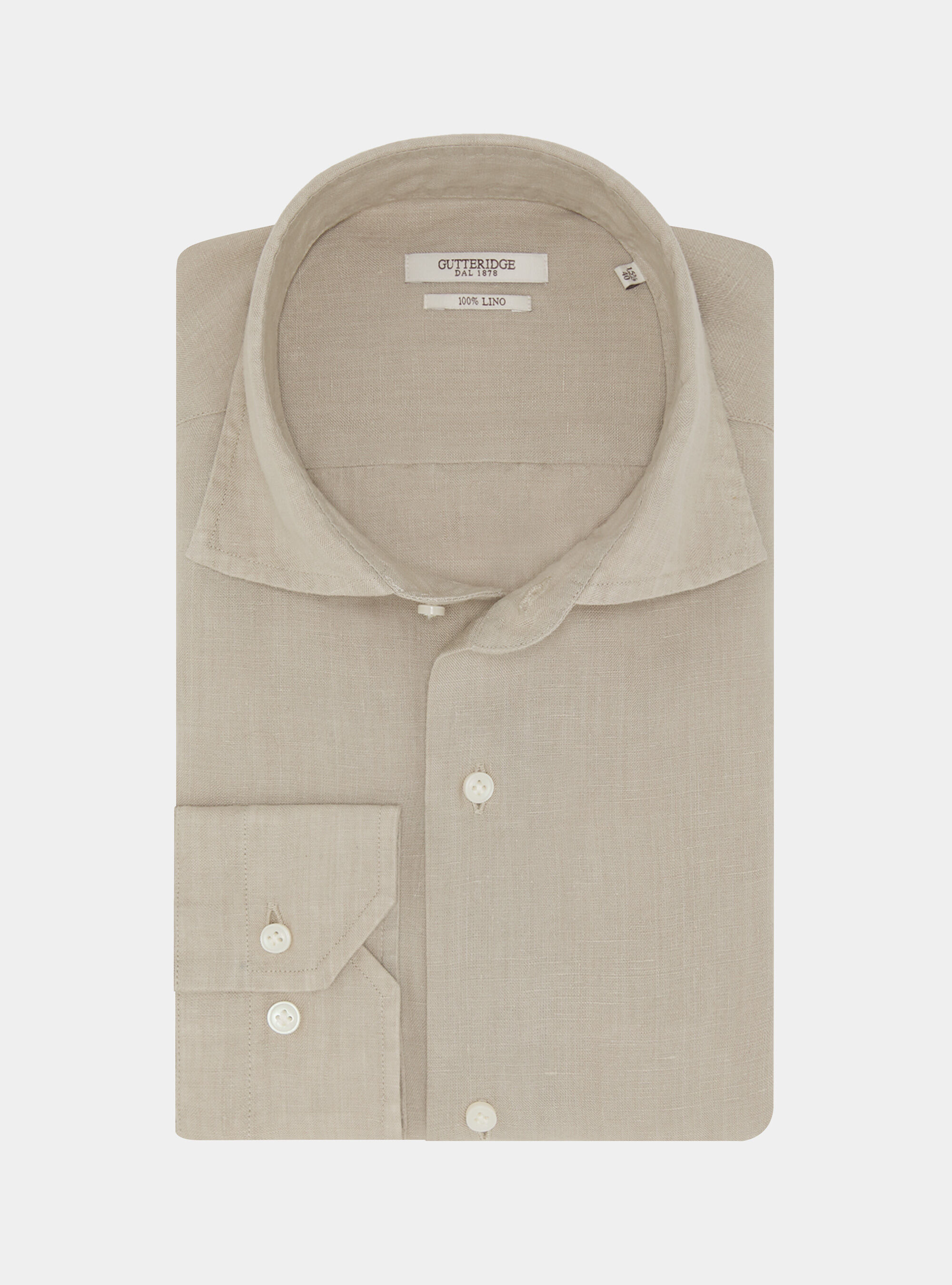 Camicia in puro lino, SABBIA