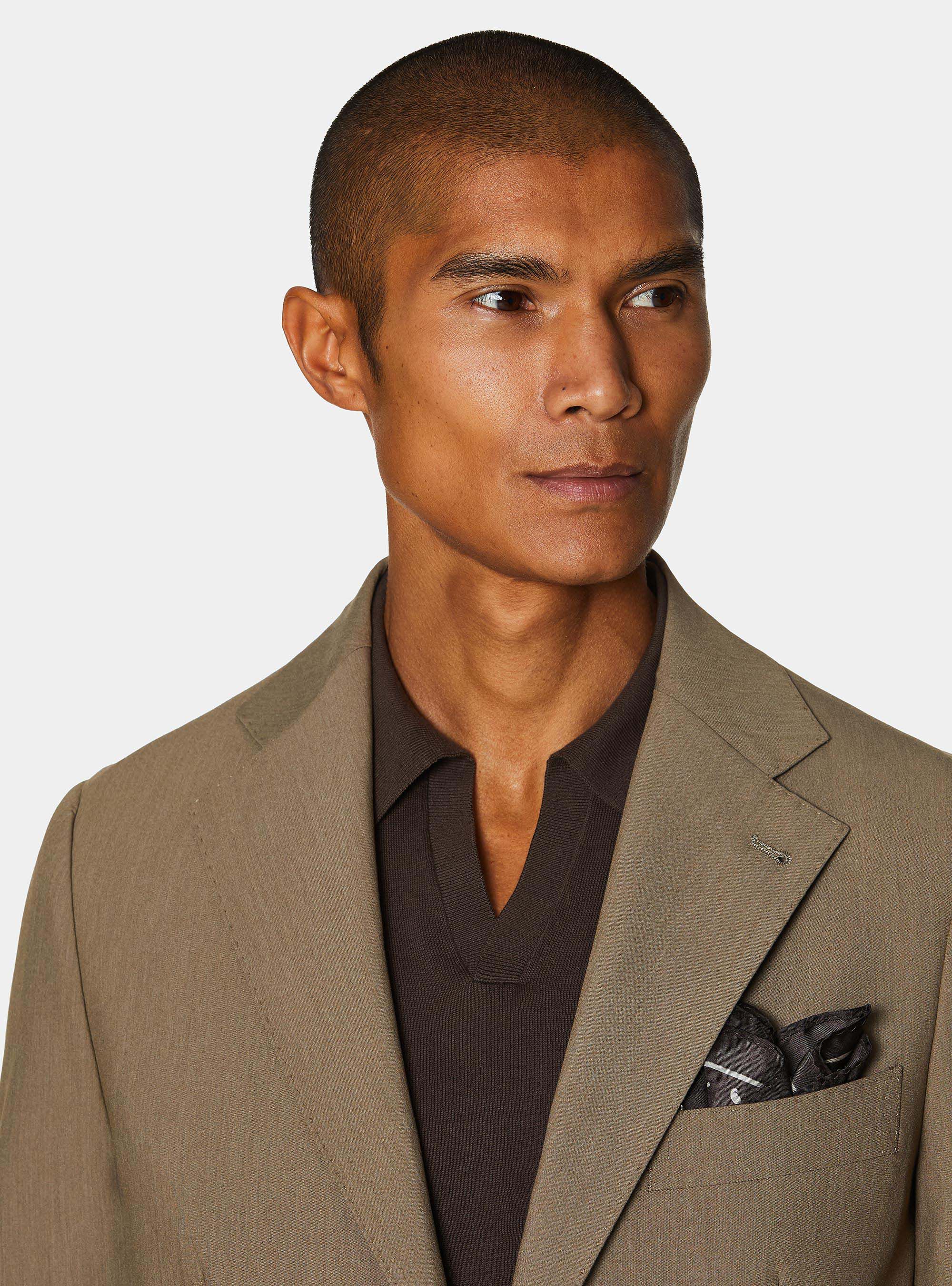 Slim fit suit blazer, MUD