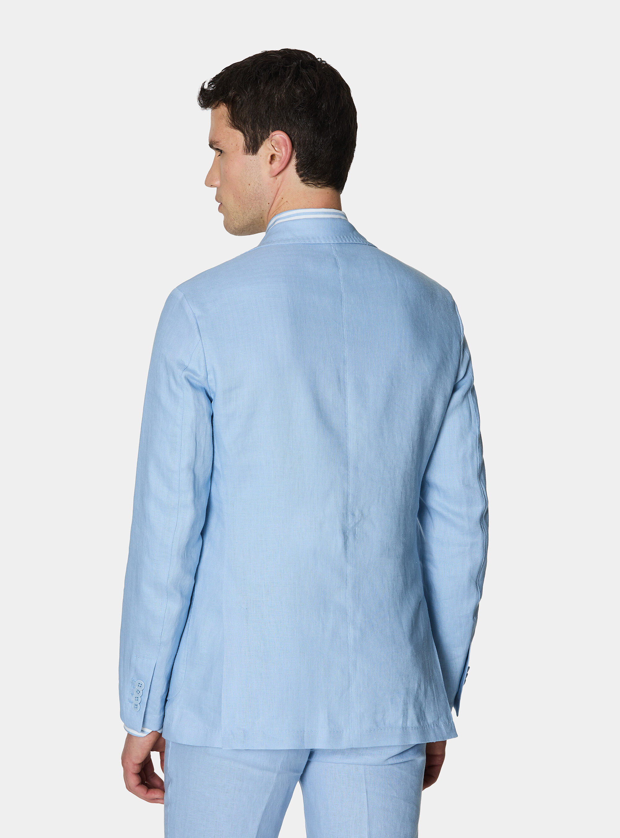 Pure linen suit blazer, 0266C AZZURRO