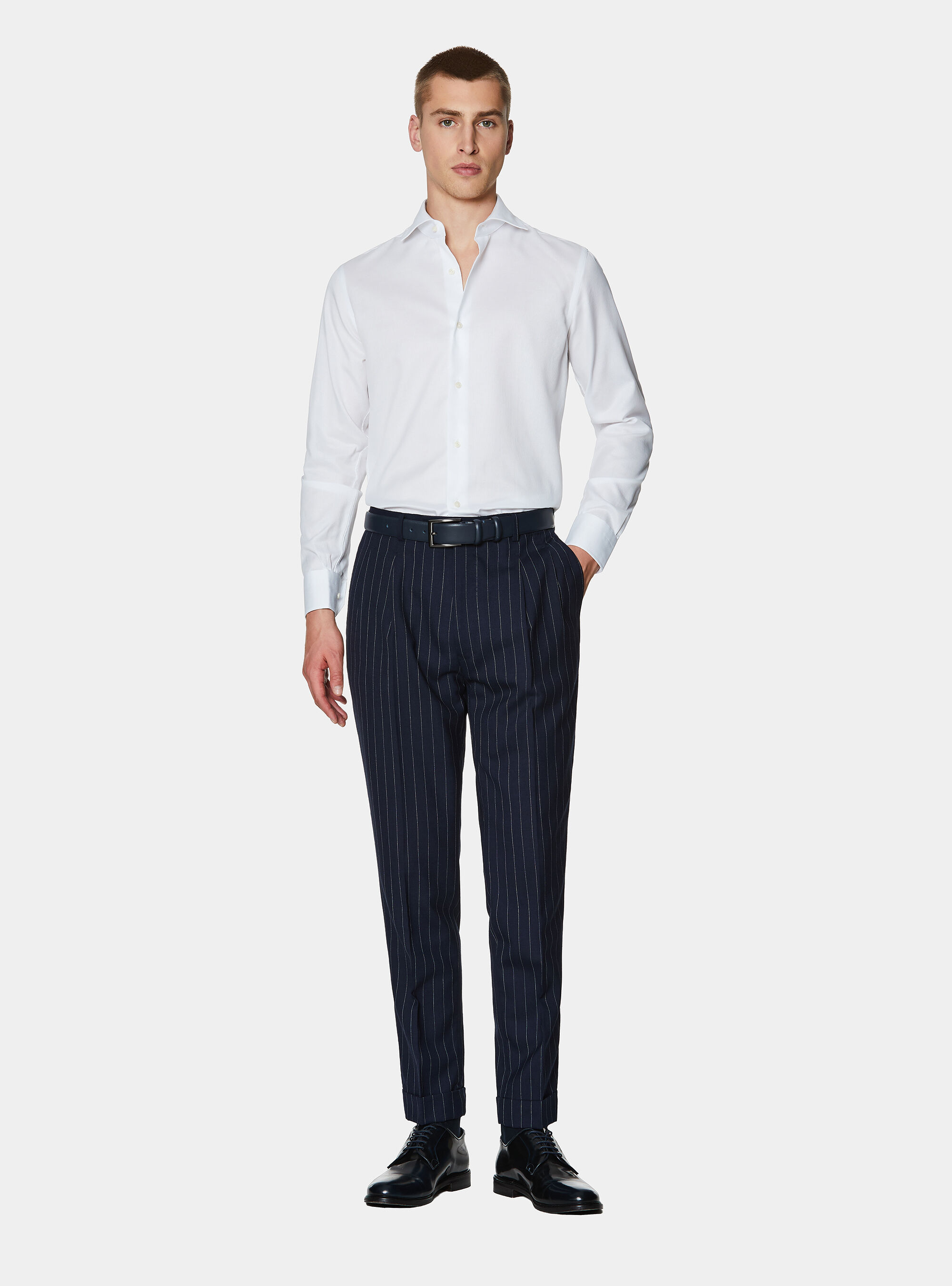 Chemise en coton textur&eacute;