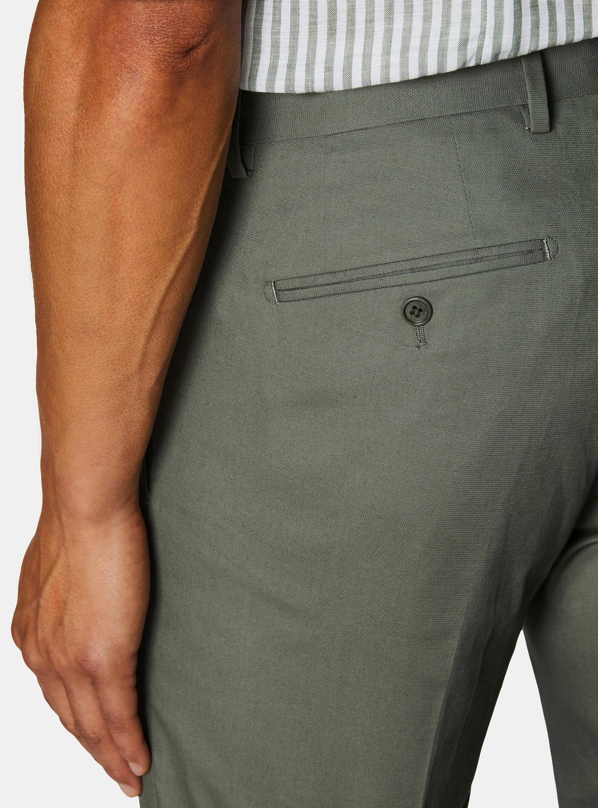 Cotton suit trousers, SALVIA 0602C