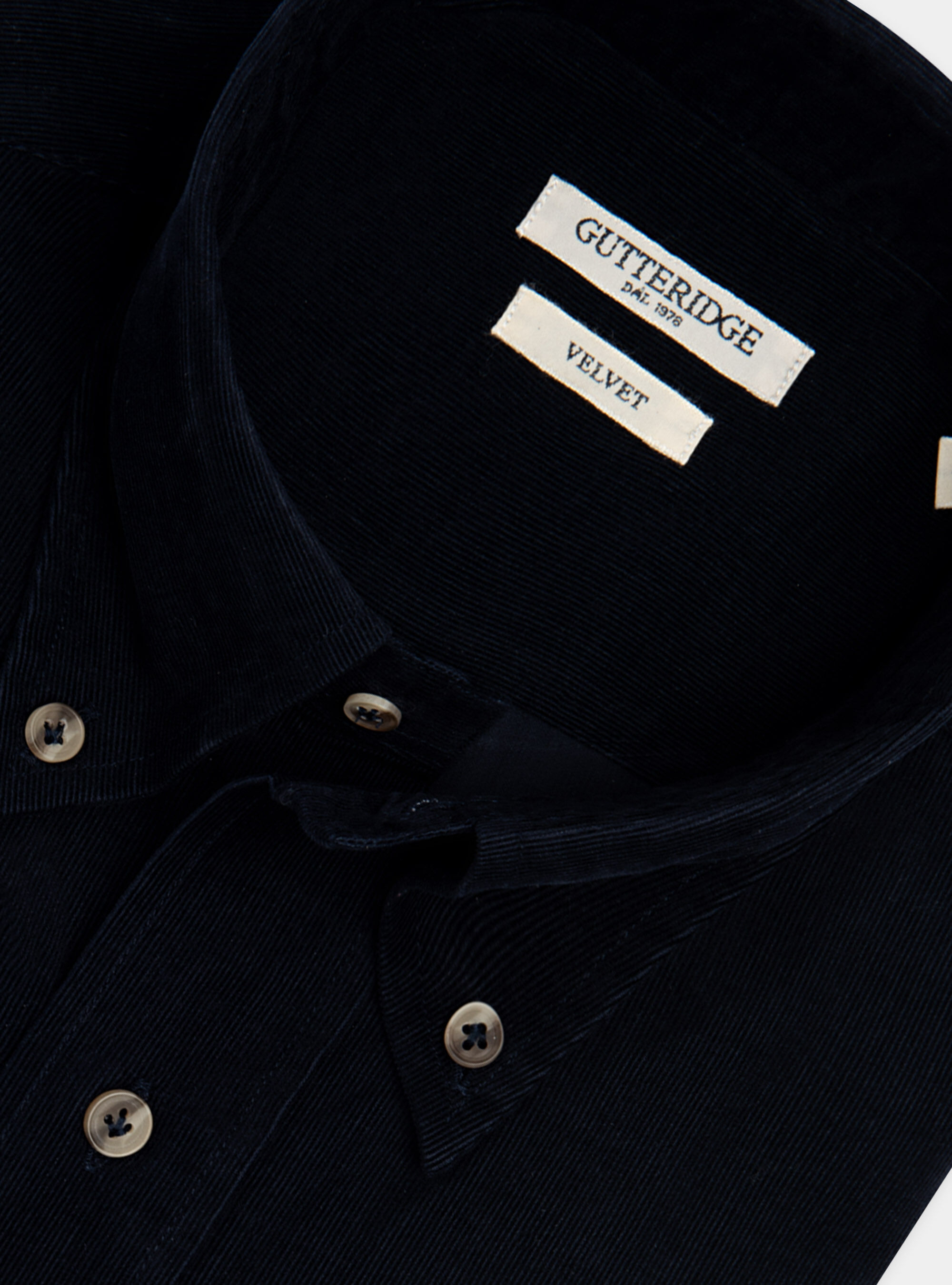 Velvet button down collar shirt