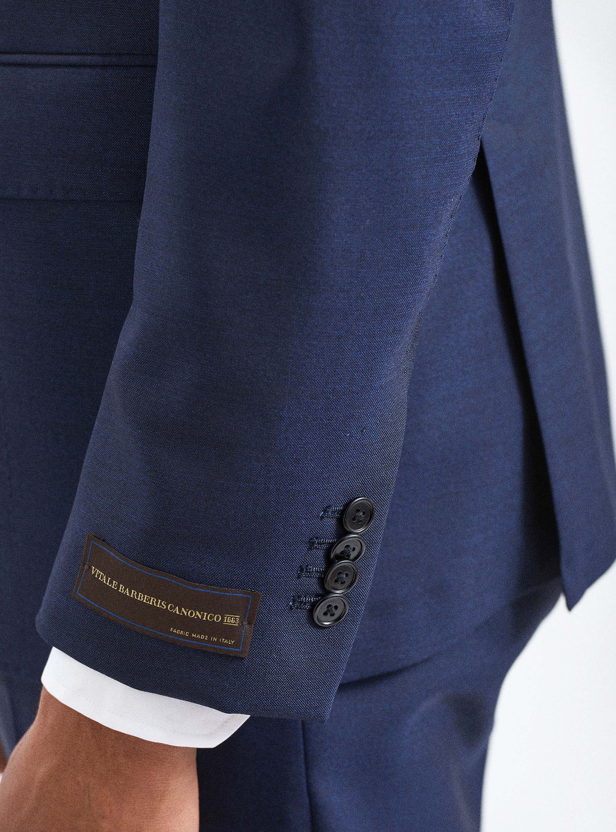 Giacca per abito in pura lana tessuto Vitale Barberis Canonico, BLU NAVY