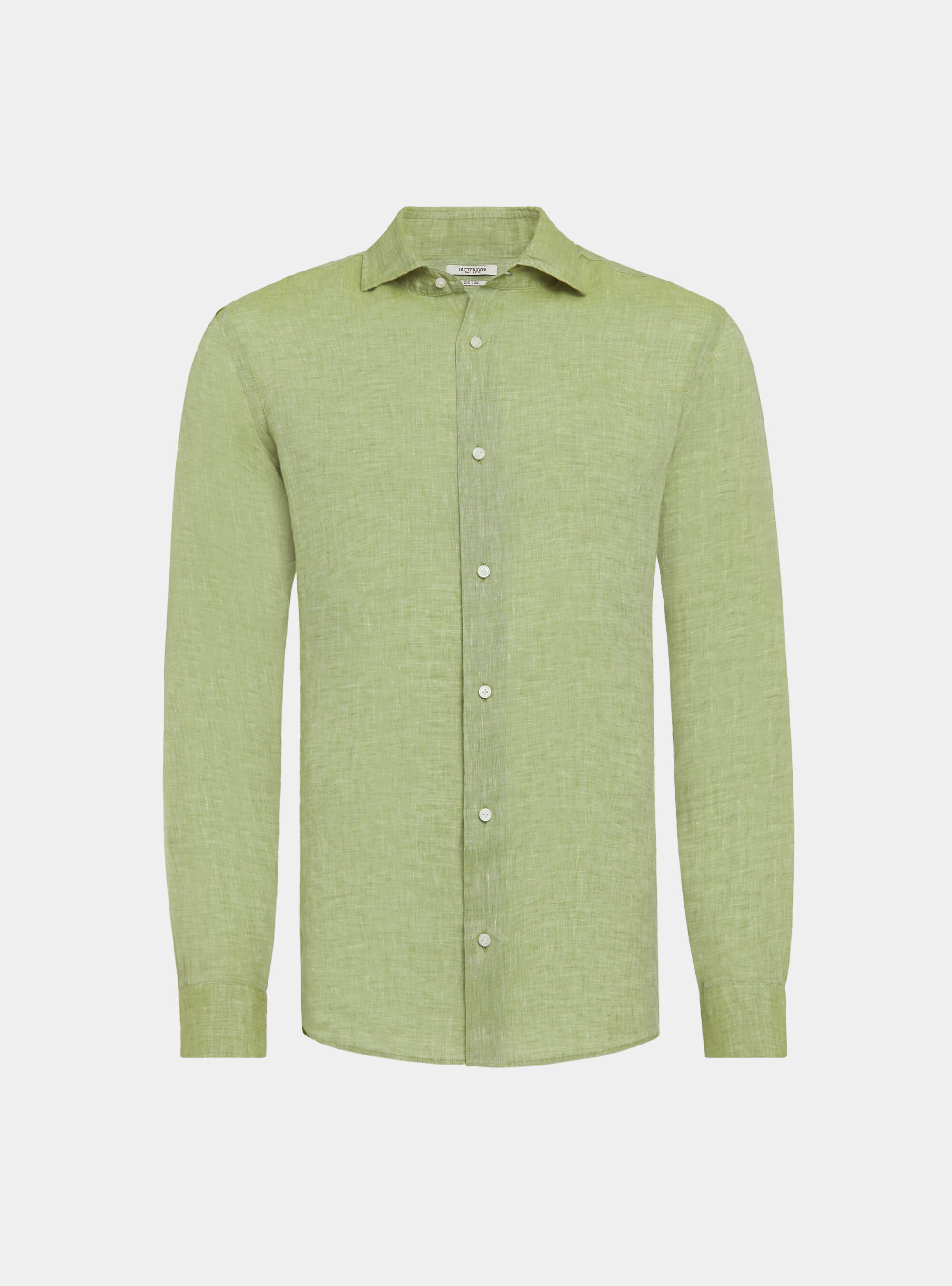 Camicia in puro lino, VERDE PISTACCHIO 0616C