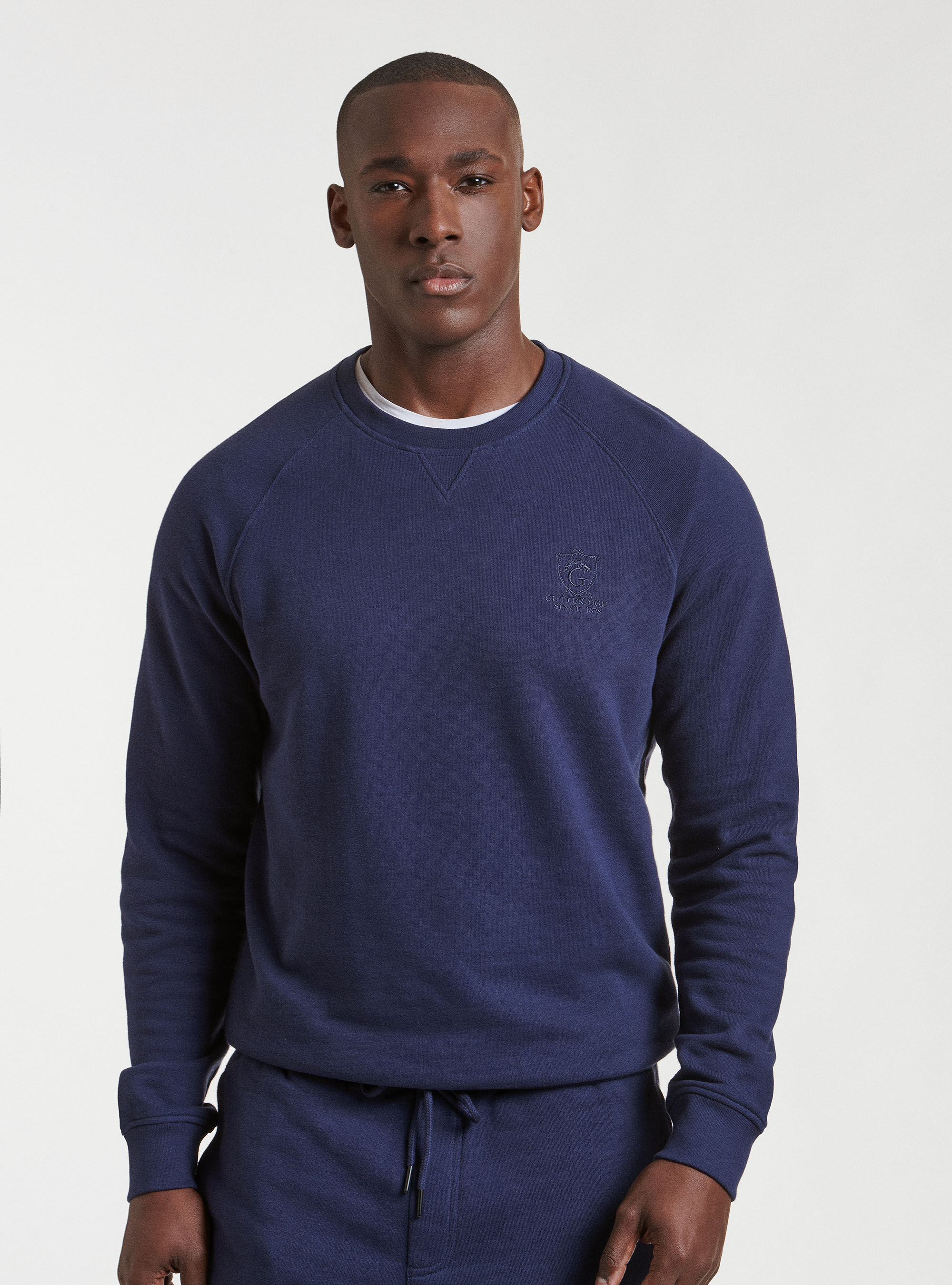 Sweat-shirt unicolore, BLEU