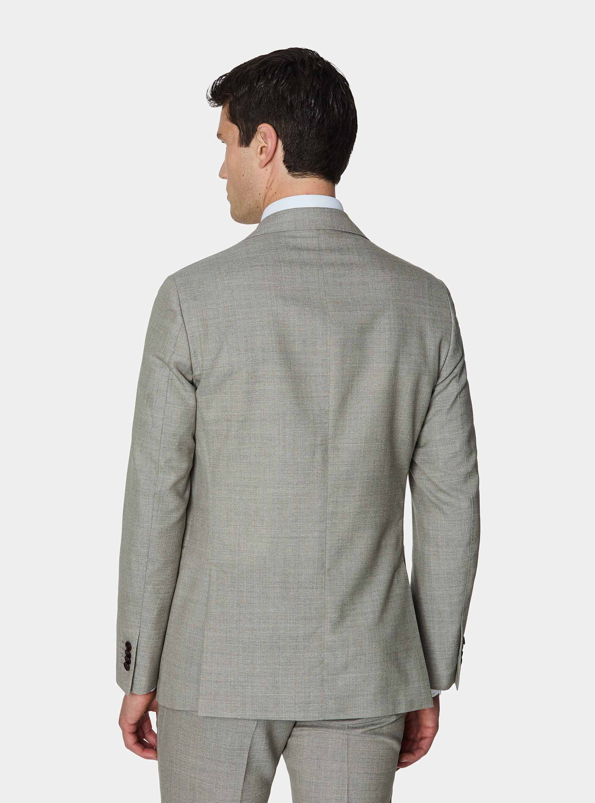 Vitale Barberis Canonico pure wool suit blazer, ECRU