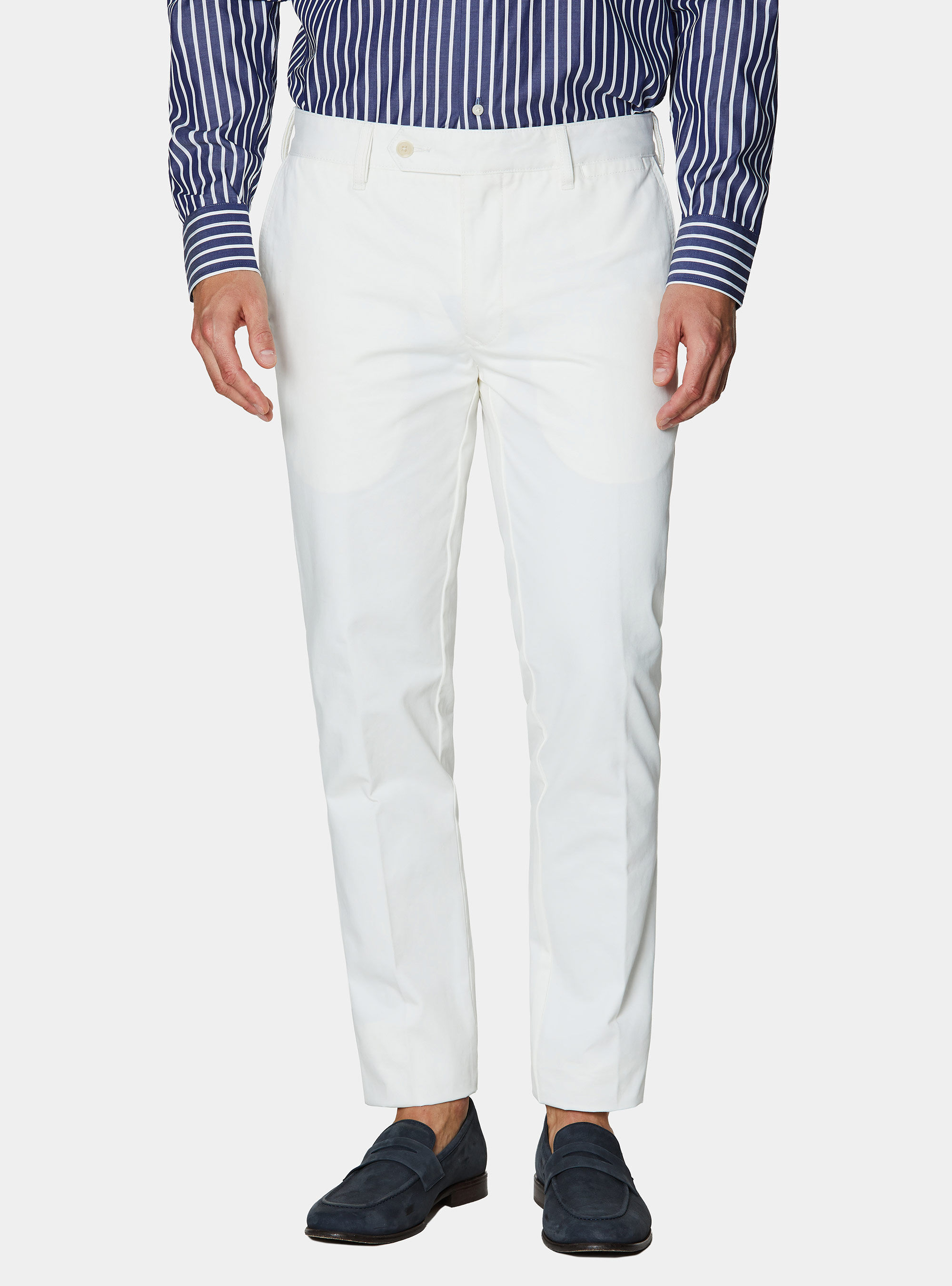 Pantalones chinos de sarga de algod&oacute;n