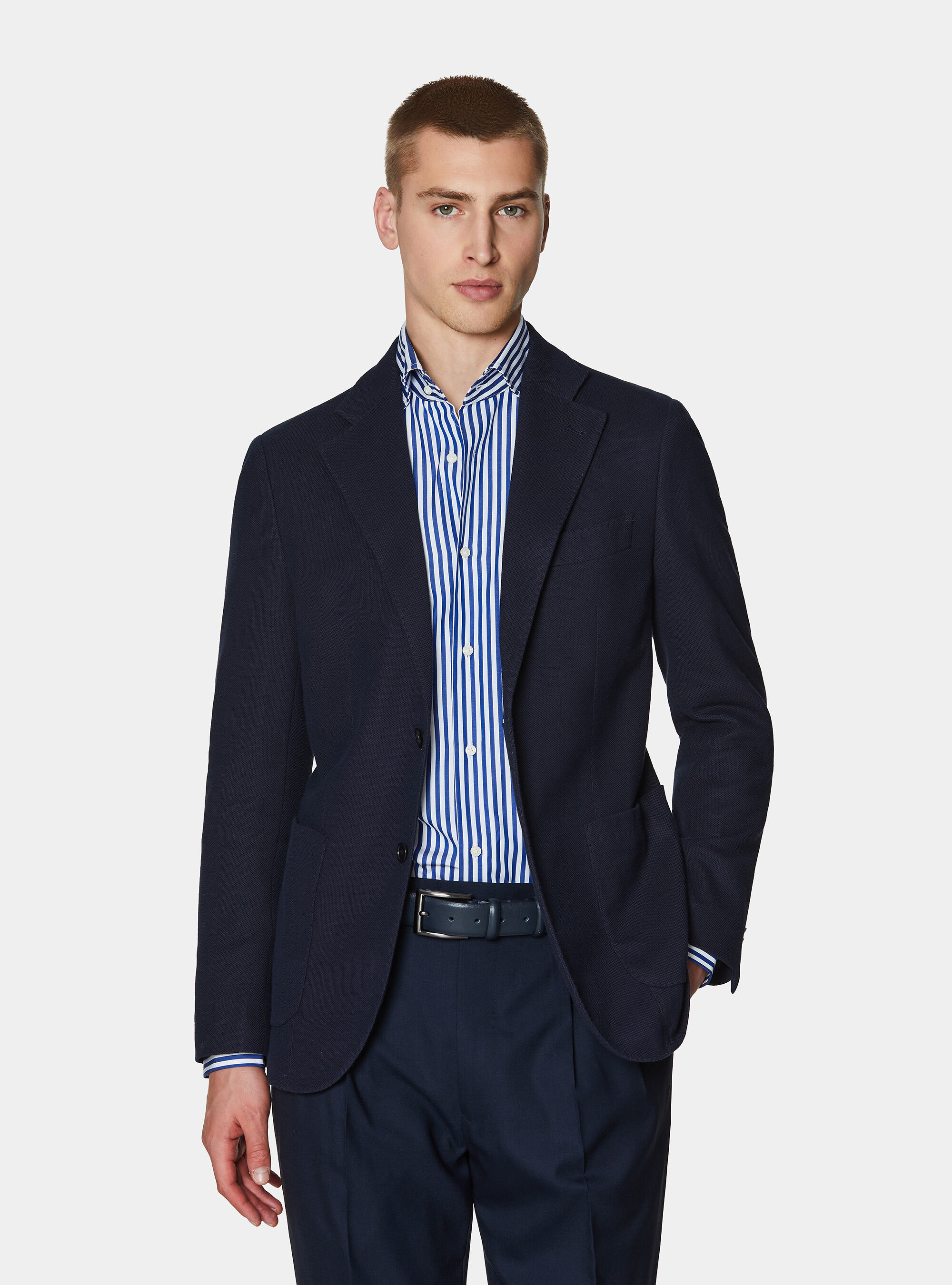 Veste en jersey m&eacute;lang&eacute; coton