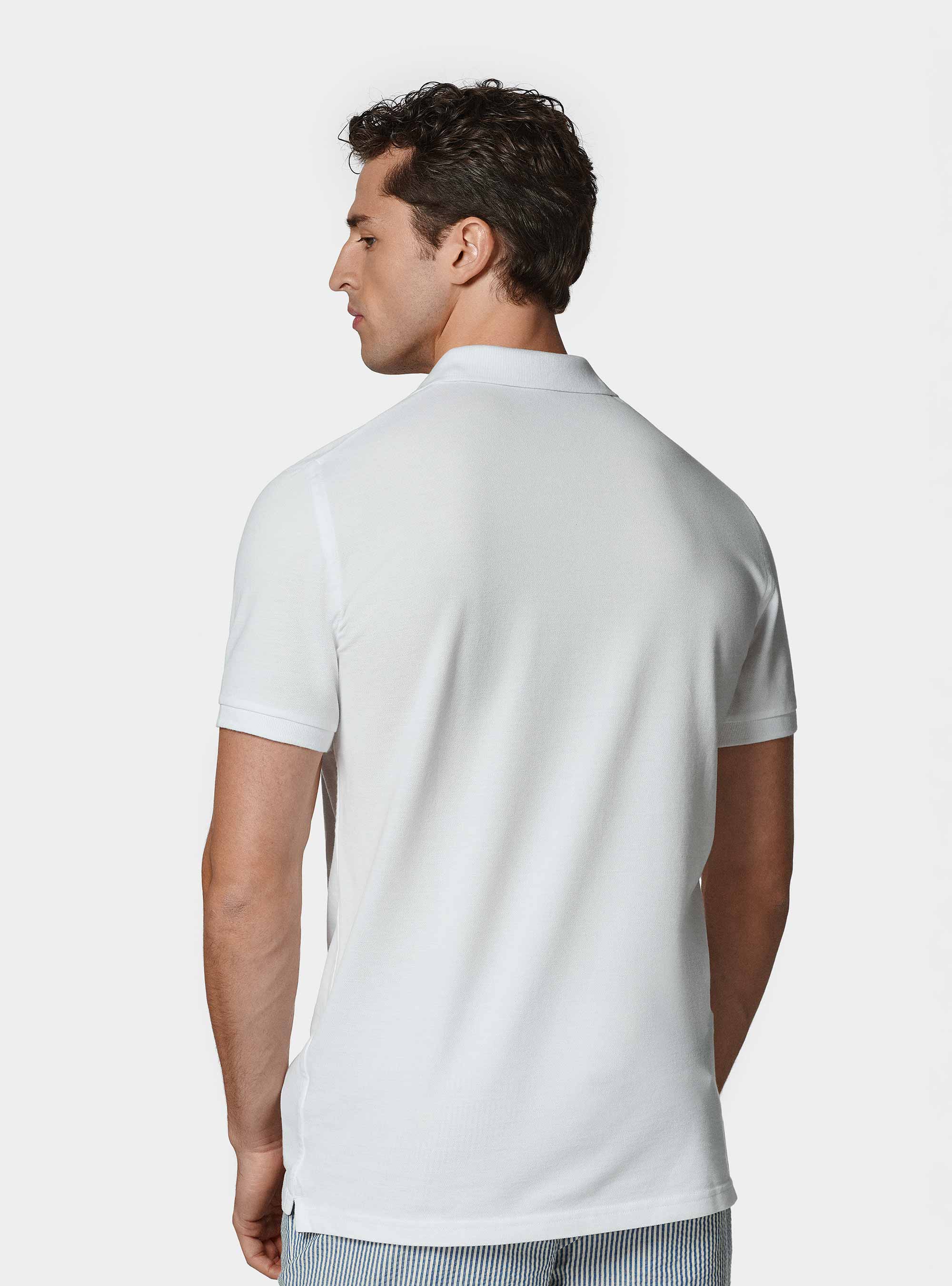 Polo classique en piqu&eacute;, BLANC