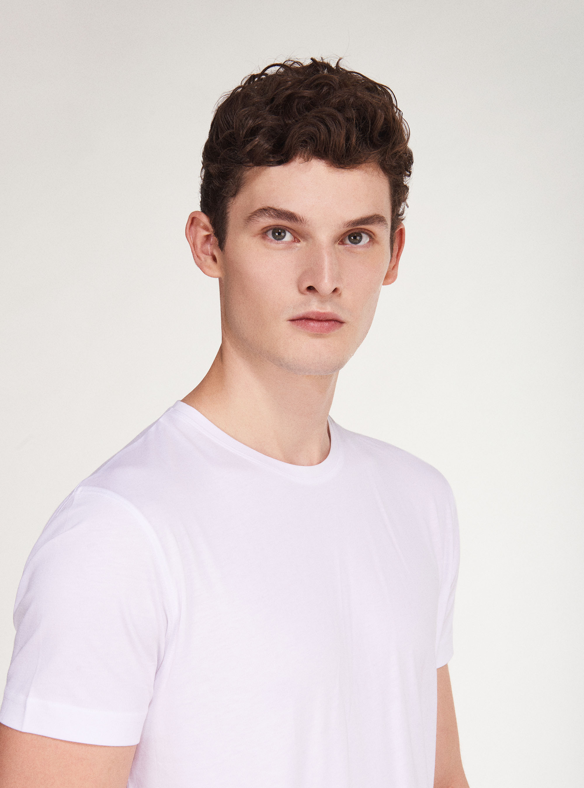 Supima cotton jersey t-shirt, WHITE
