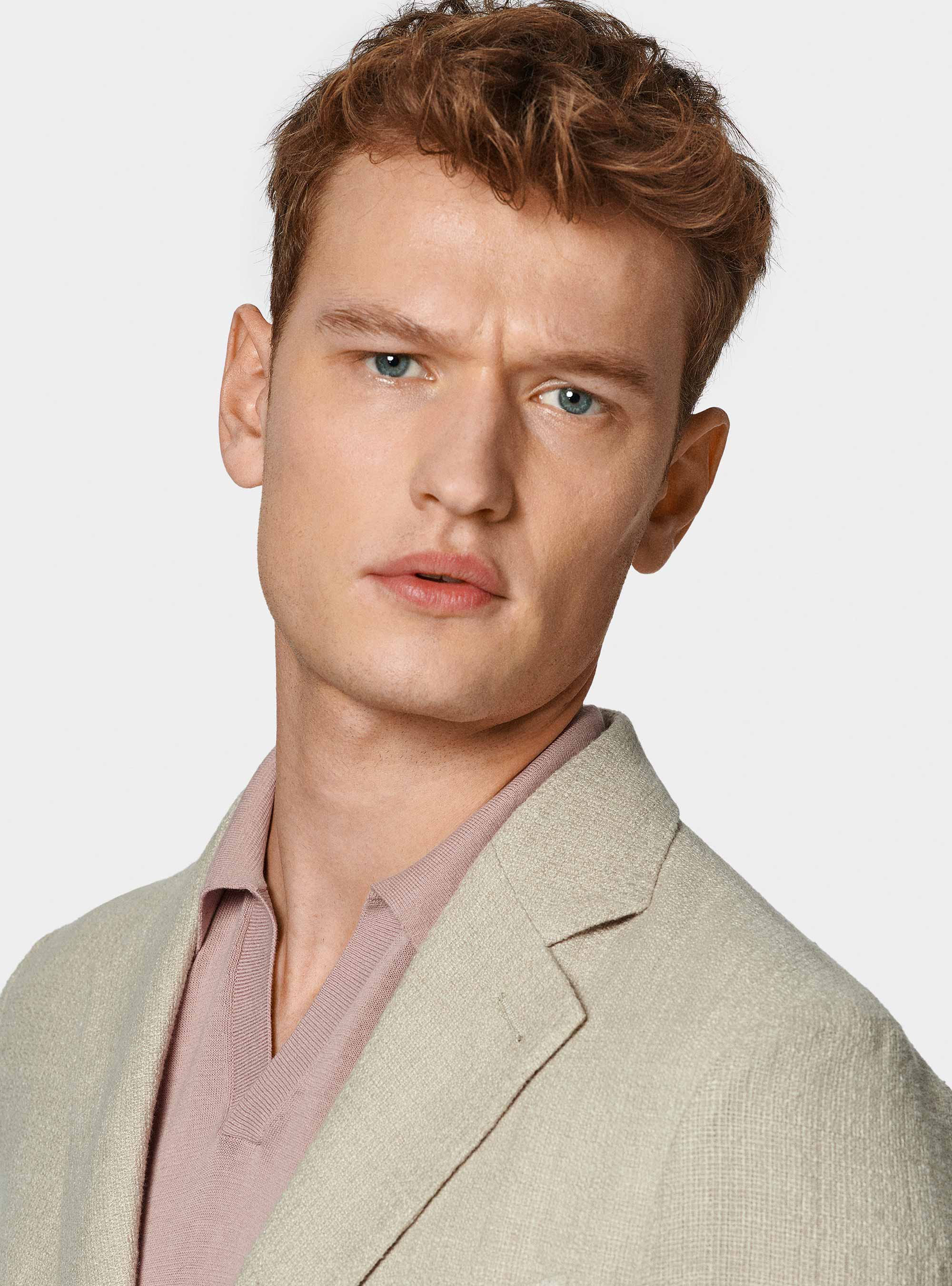 Giacca in lino crepe, SABBIA