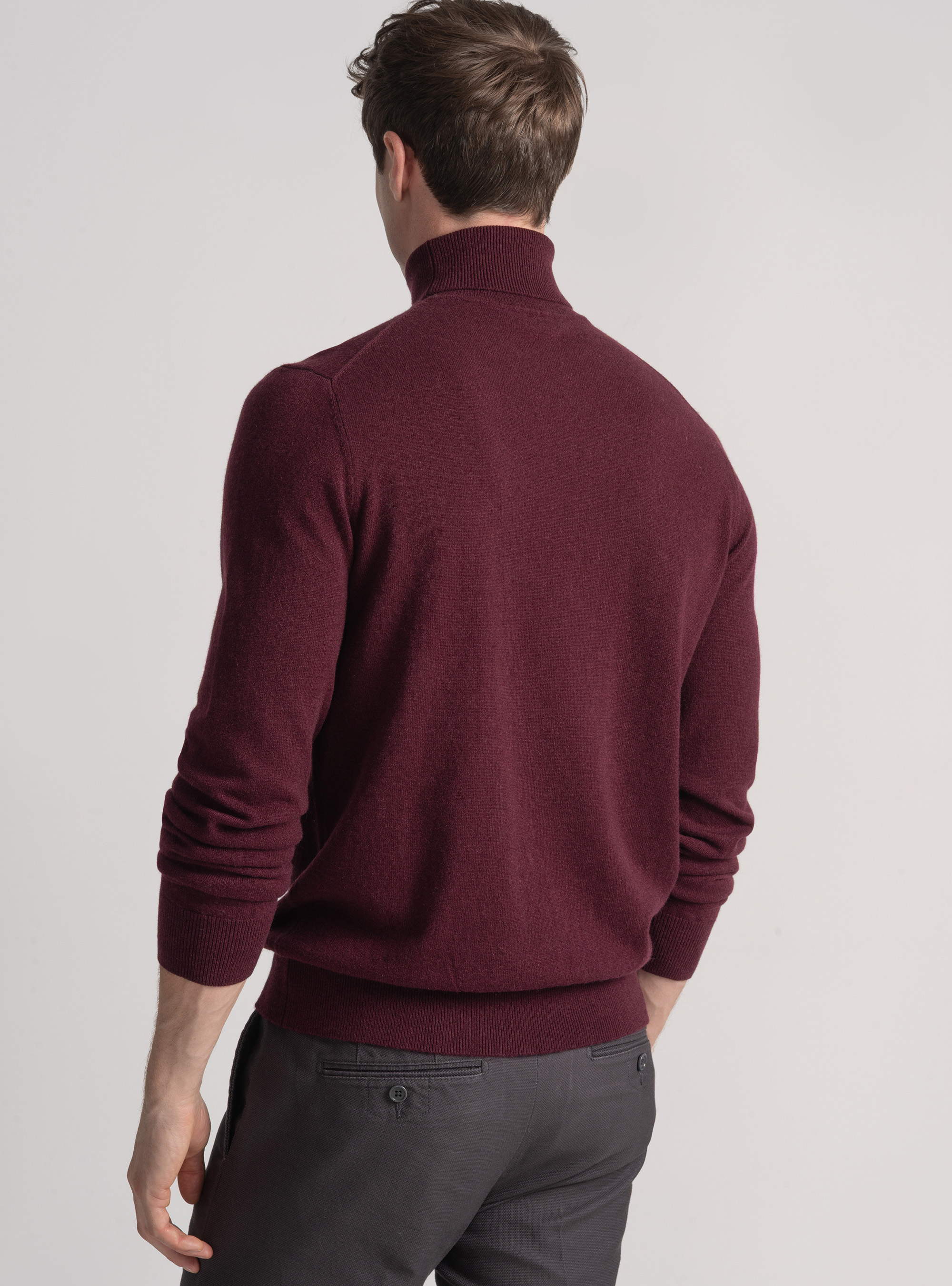 Cashmere turtleneck, BORDEAUX