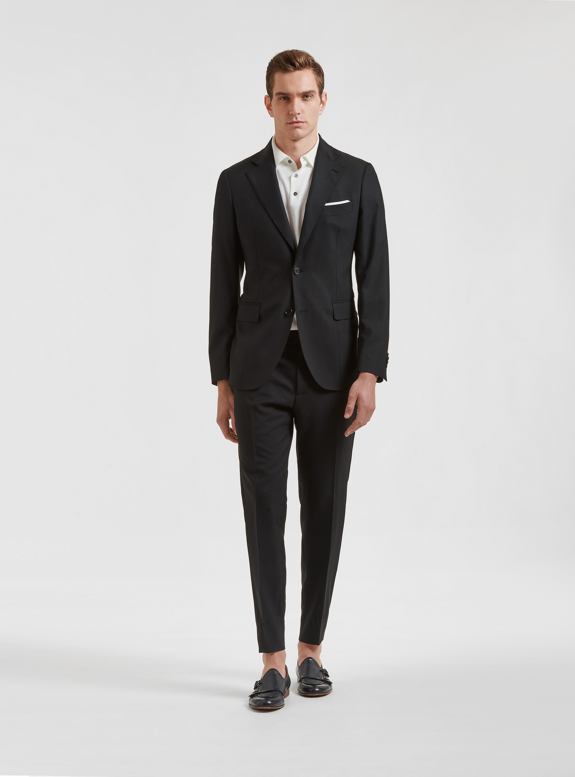 Veste de costume en pure laine Vitale Barberis Canonico, NOIR