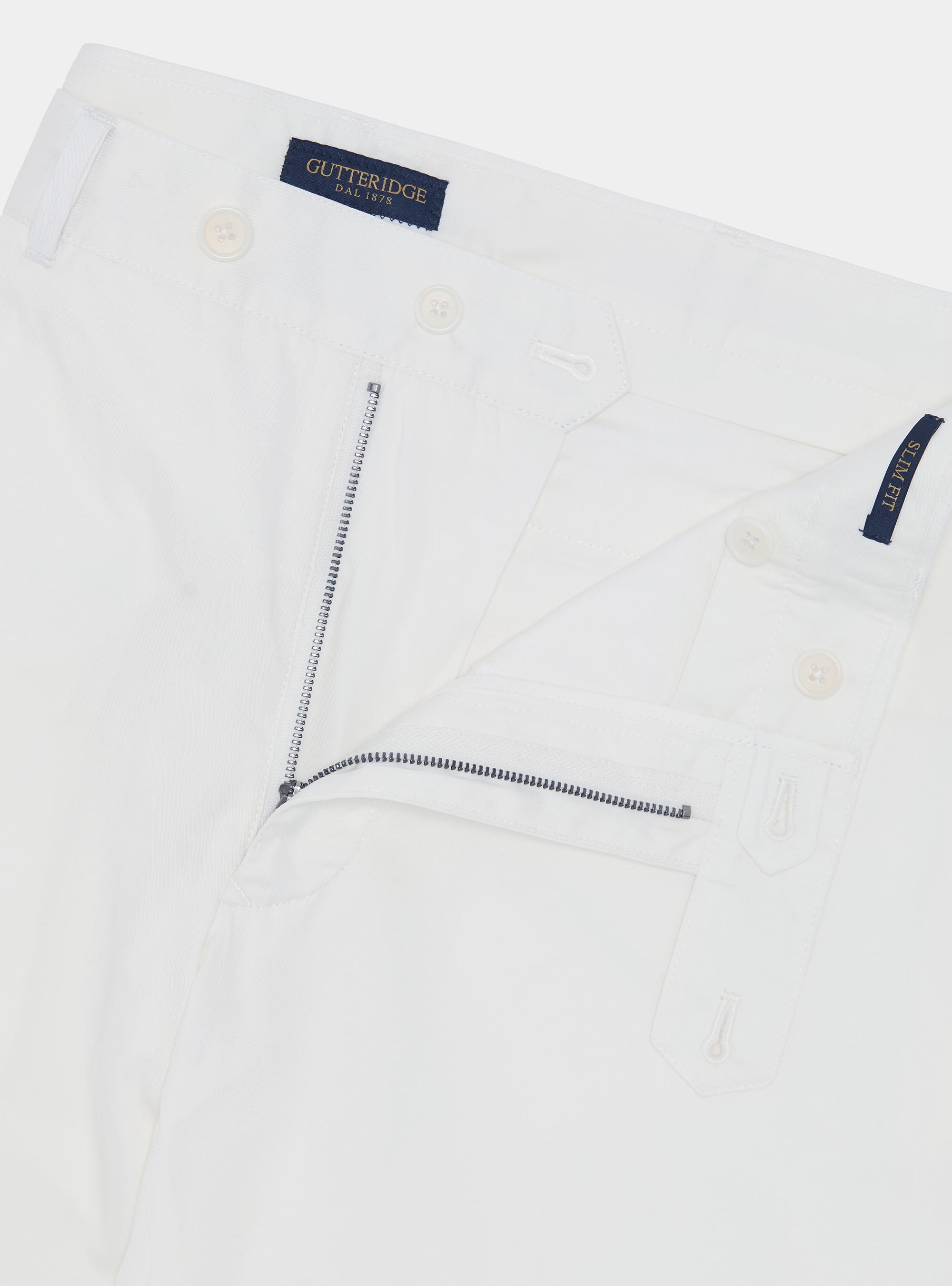 Lightweight twill slim fit chino trousers, WHITE