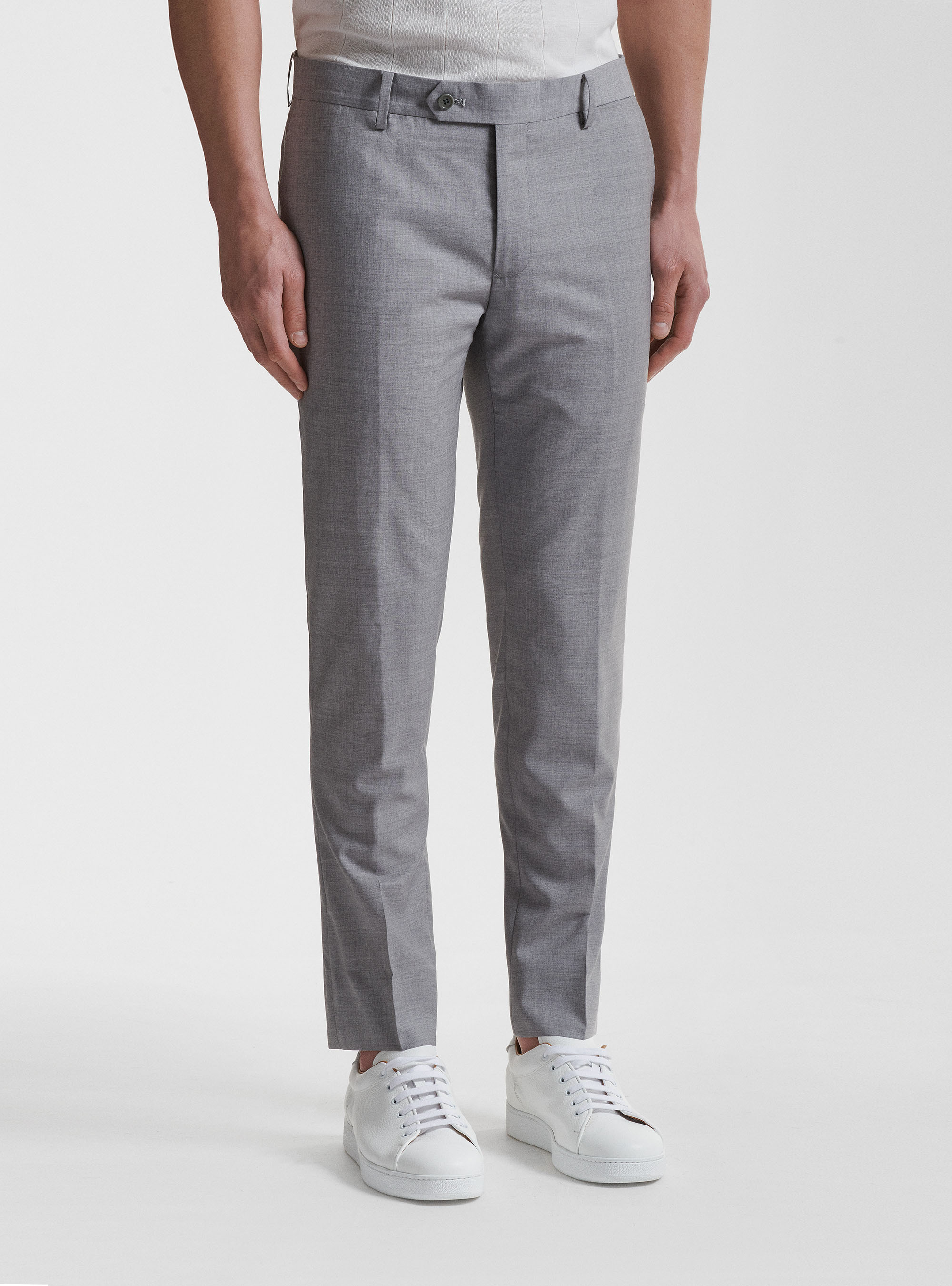 Anzughose aus superfeiner Schurwolle 130's Reda, GRIGIO CHIARO 0256C