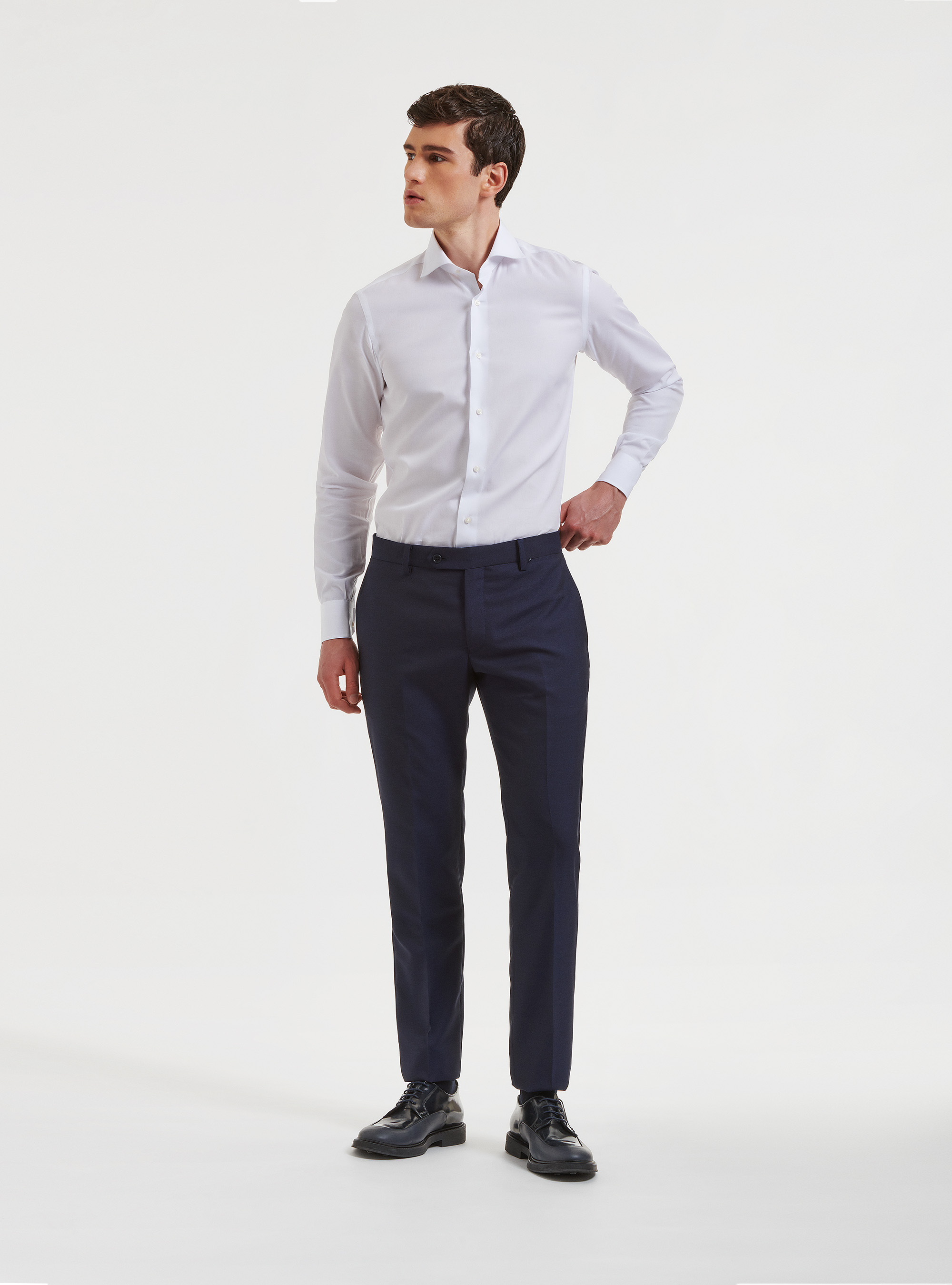 Anzughose aus reiner Wolle Vitale Barberis Canonico, NAVY 0218C
