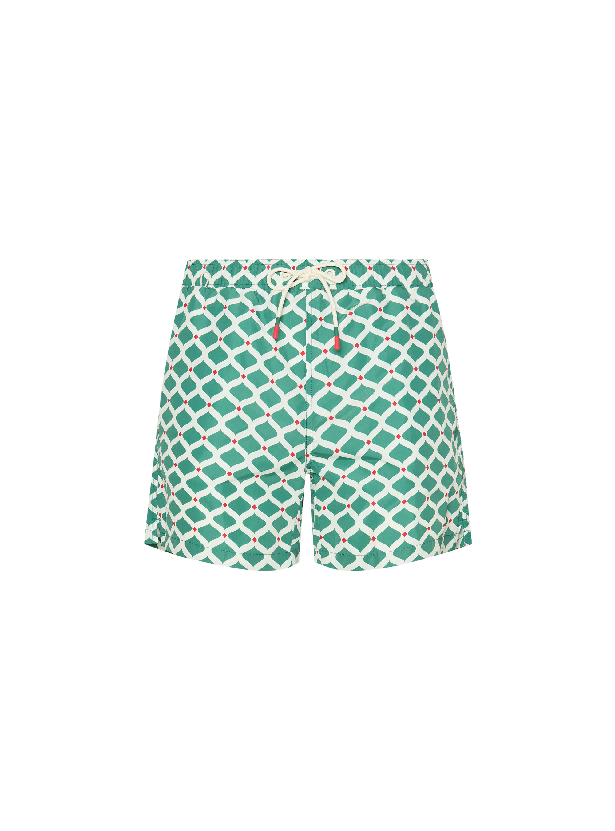 Geometric print swimwear, GREEN
