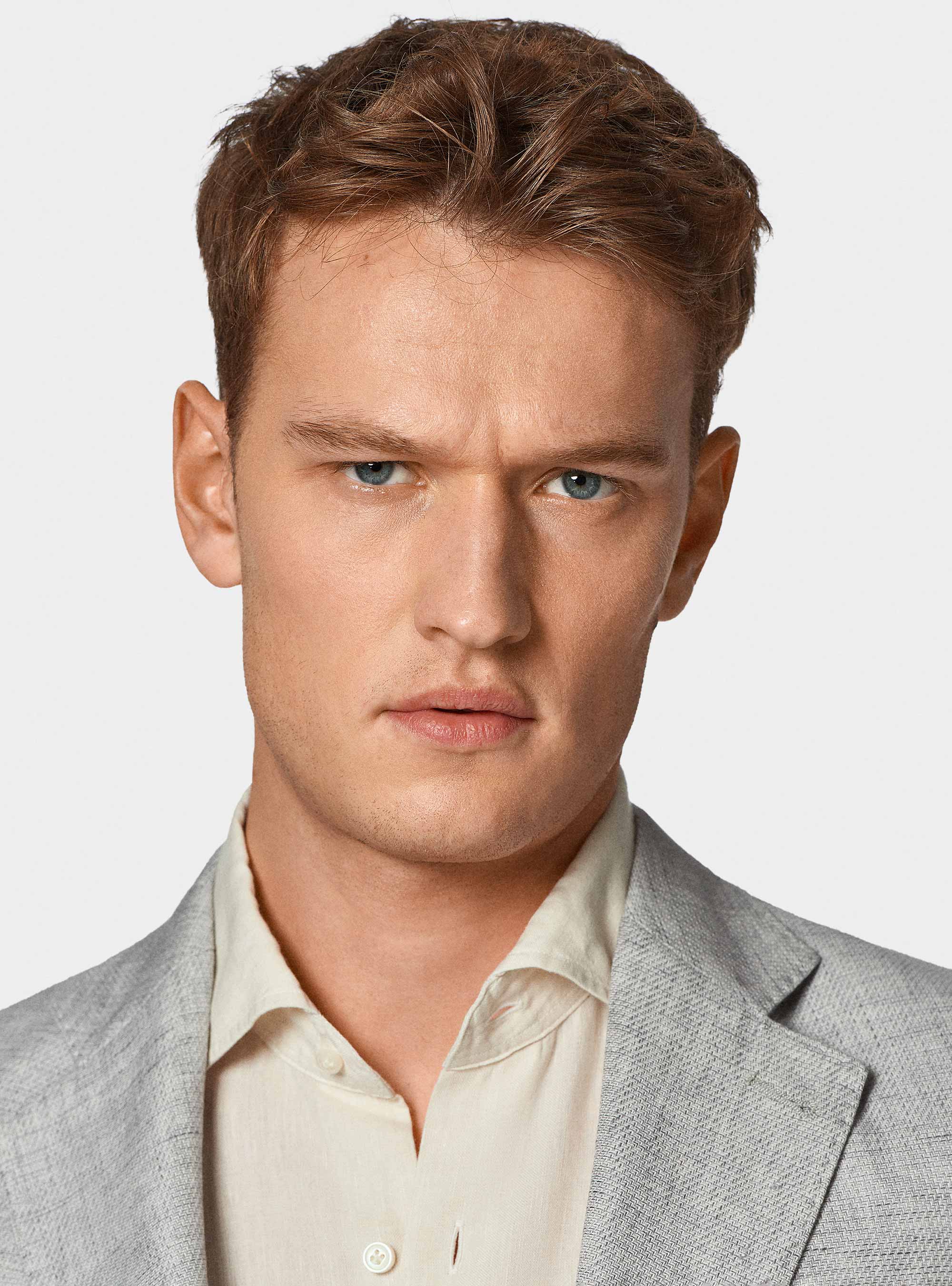 Giacca in misto lino e cotone, GRIGIO CHIARO 0256C