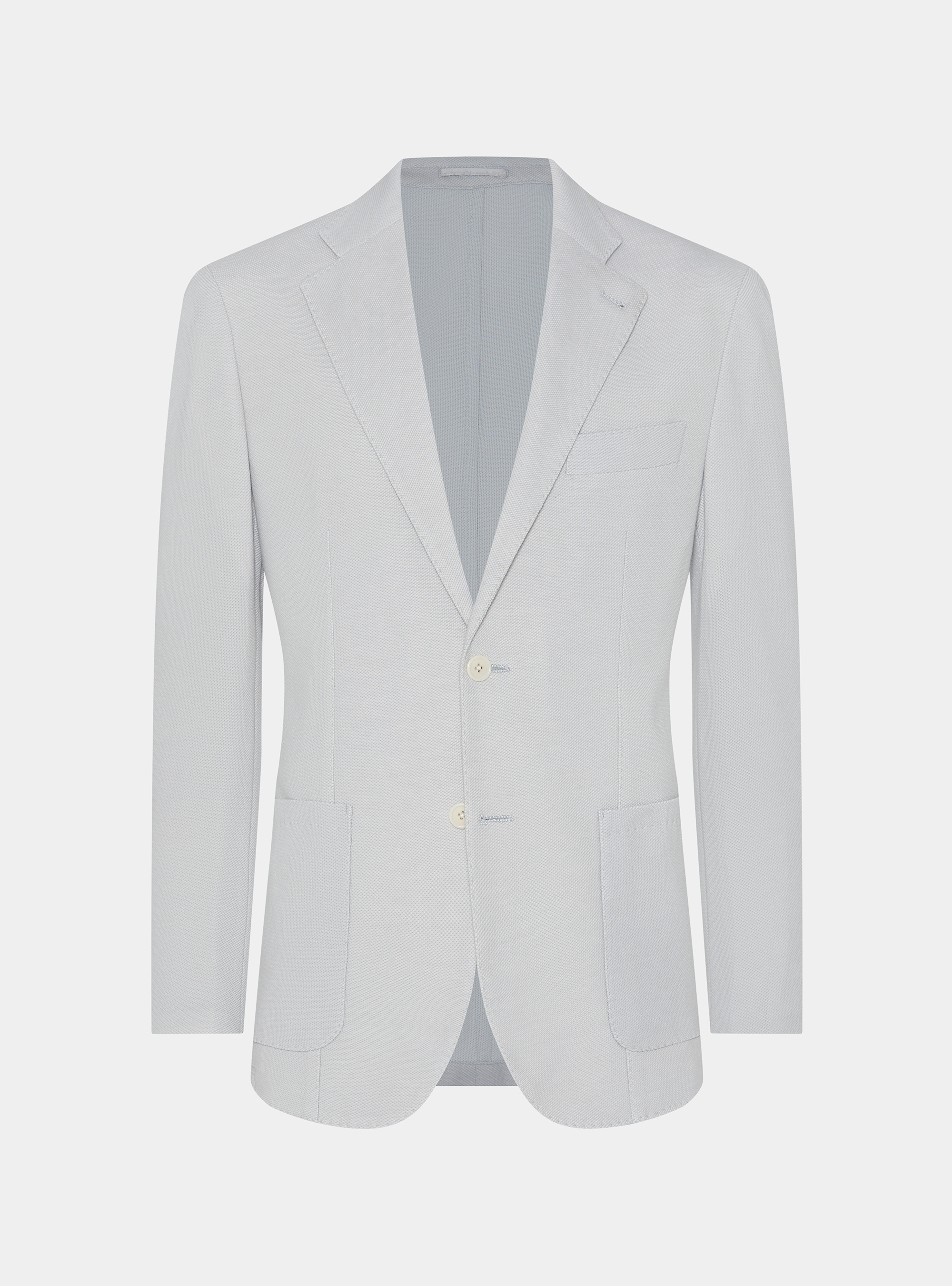Cotton blend jersey blazer, GRIGIO CHIARO 0256C