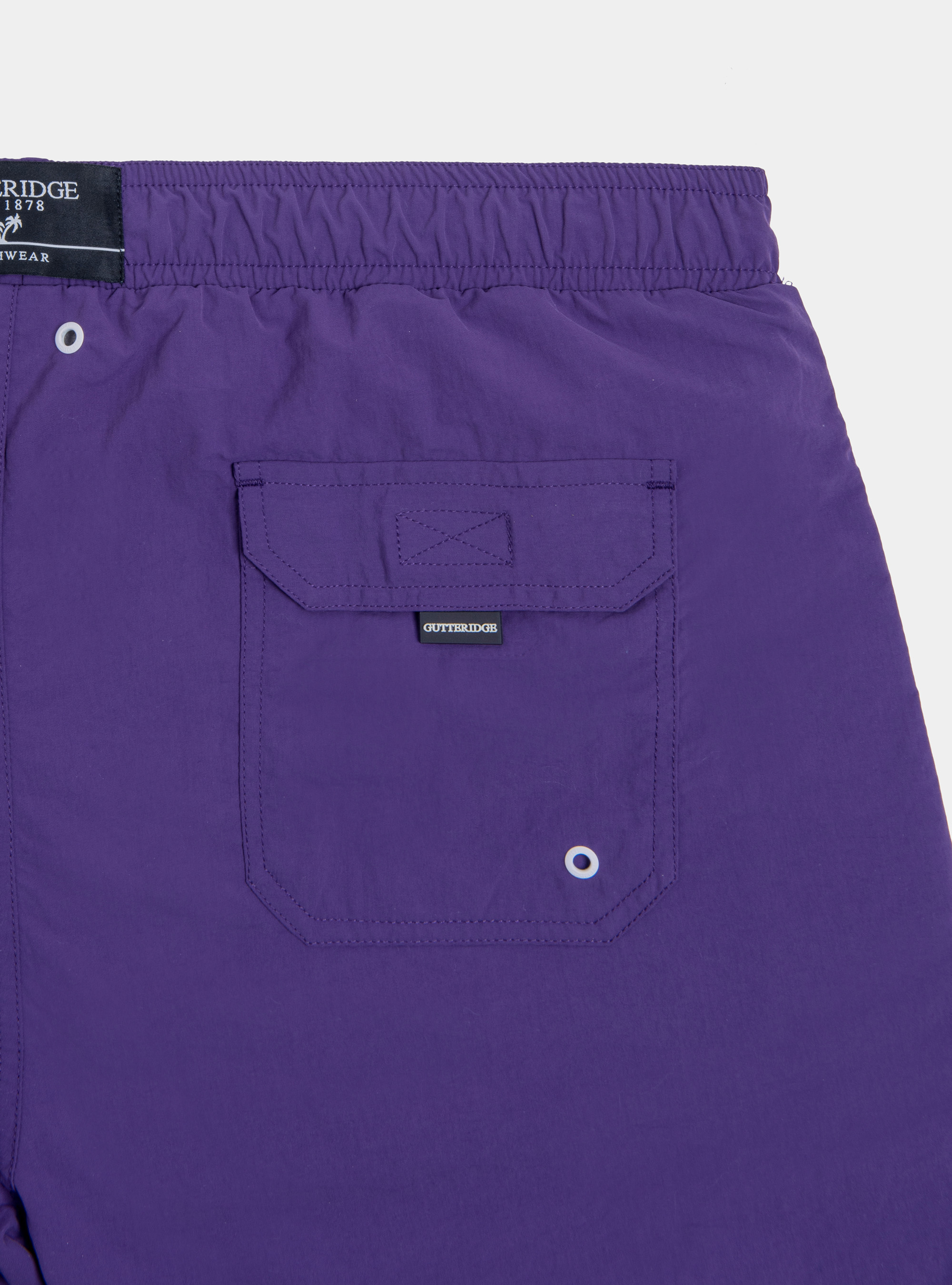 Costume da bagno basico tinta unita, VIOLA SCURO 0403C