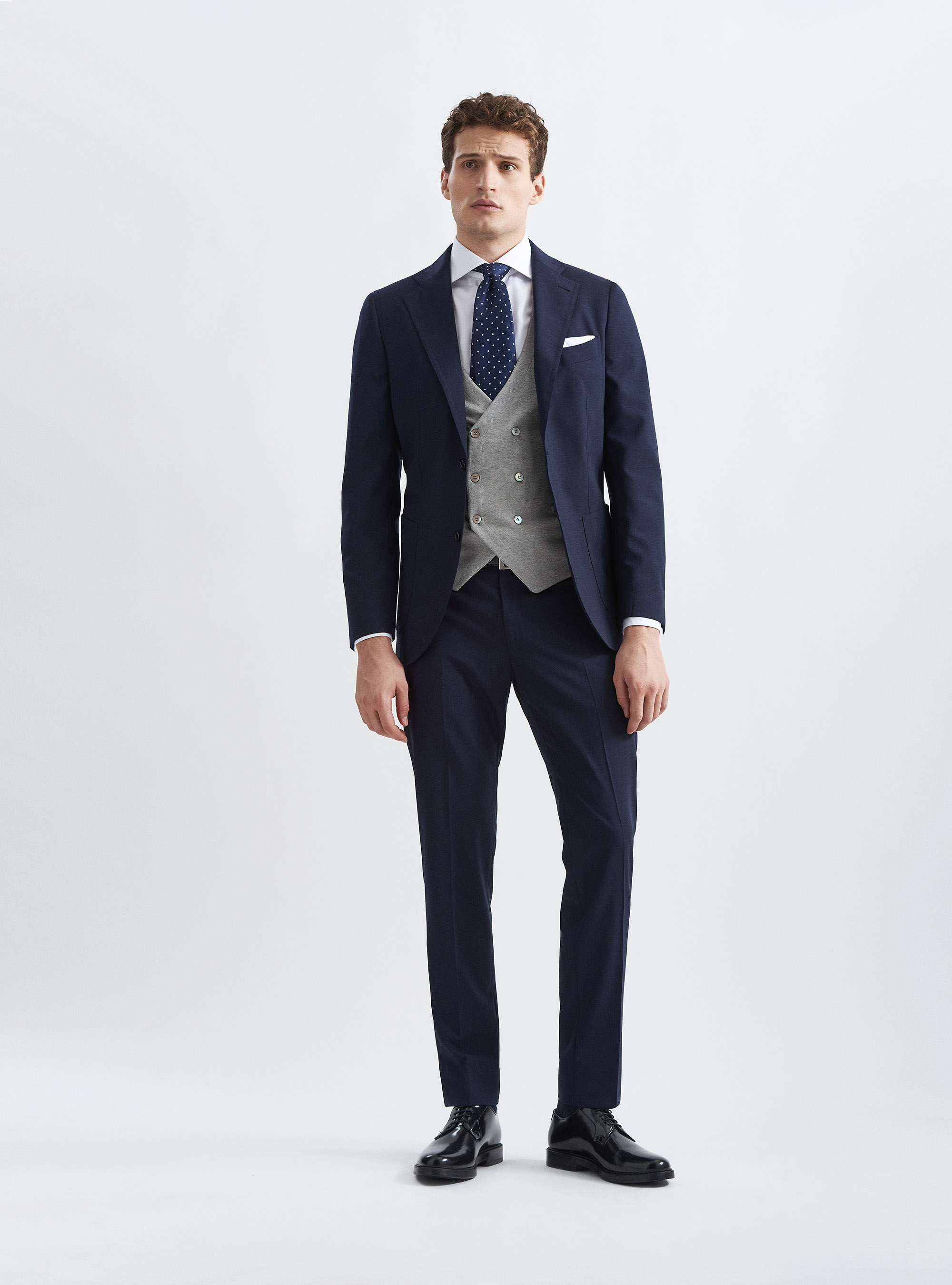 Giacca per abito in fresco lana, BLU NAVY