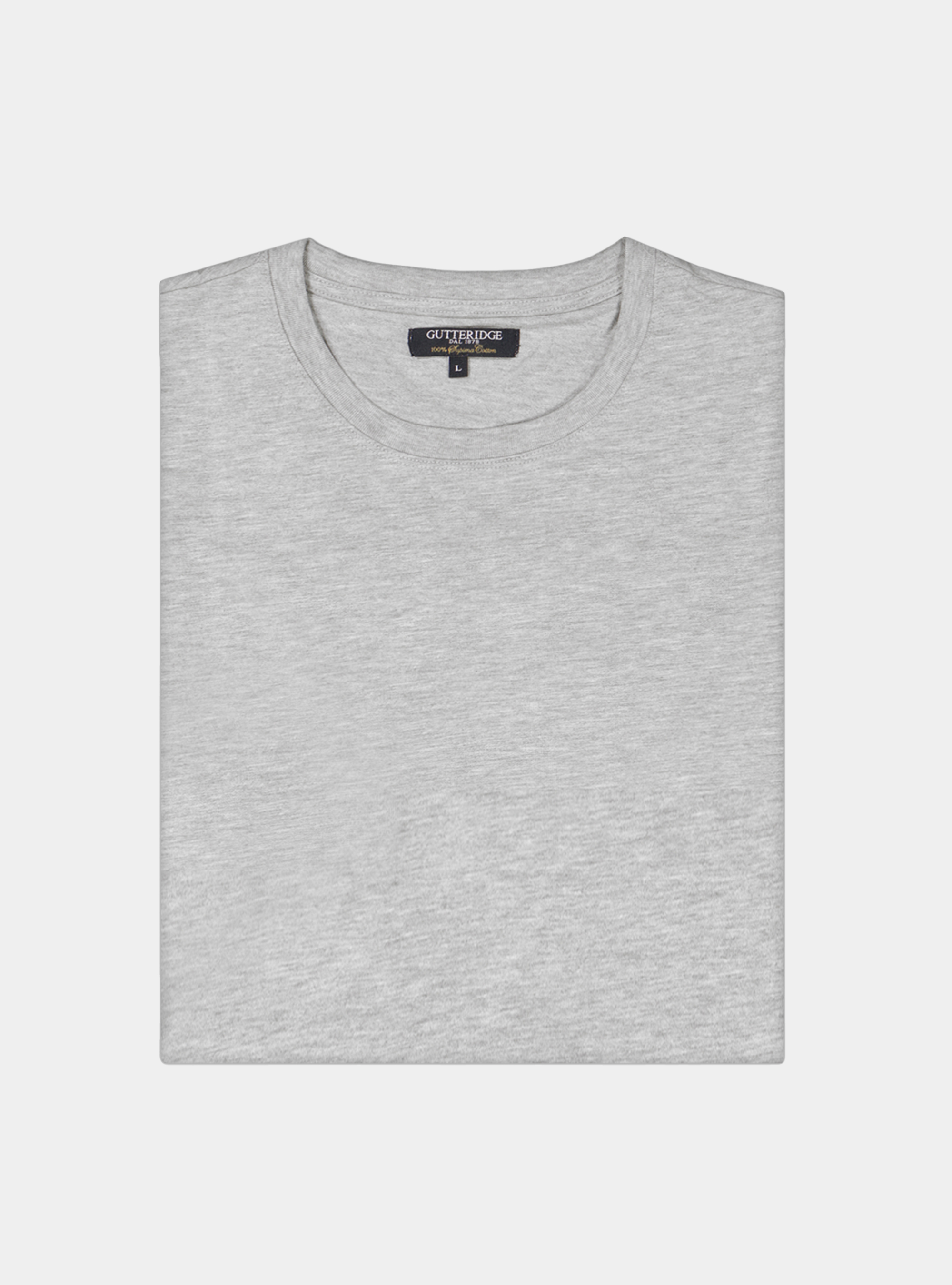 Tshirt in jersey di cotone tinta unita, GRIGIO CHIARO