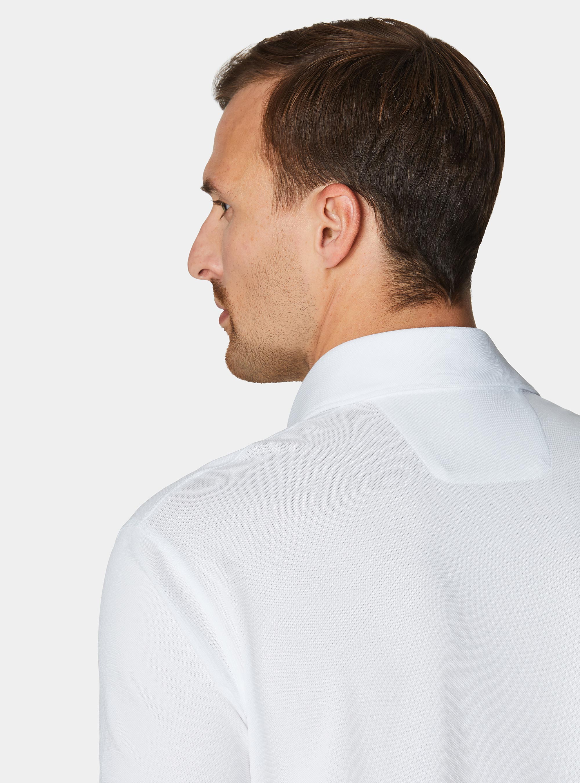 Polo en piqu&eacute; extensible GT01, BLANC