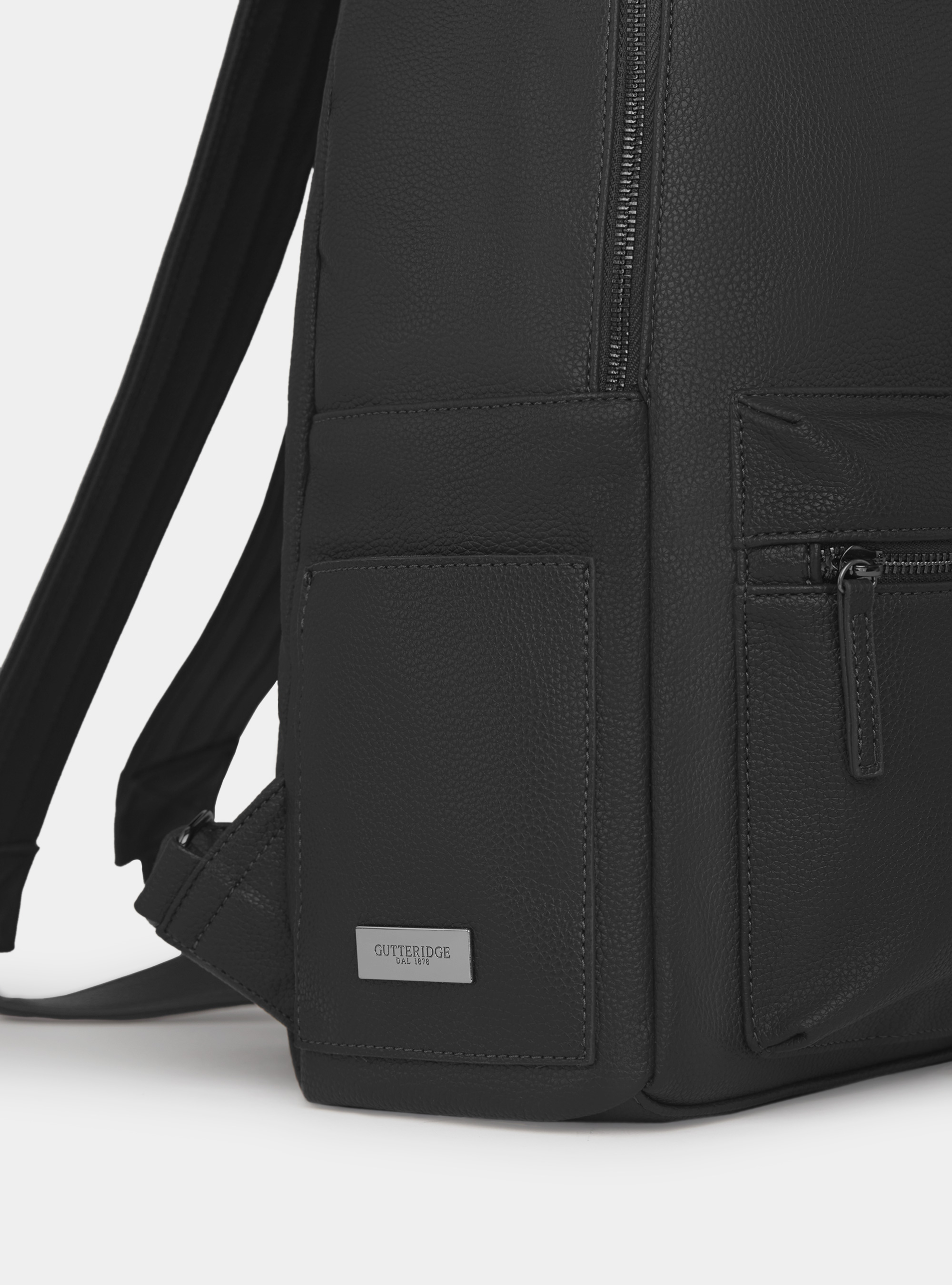 Backpack with pockets, BLACK