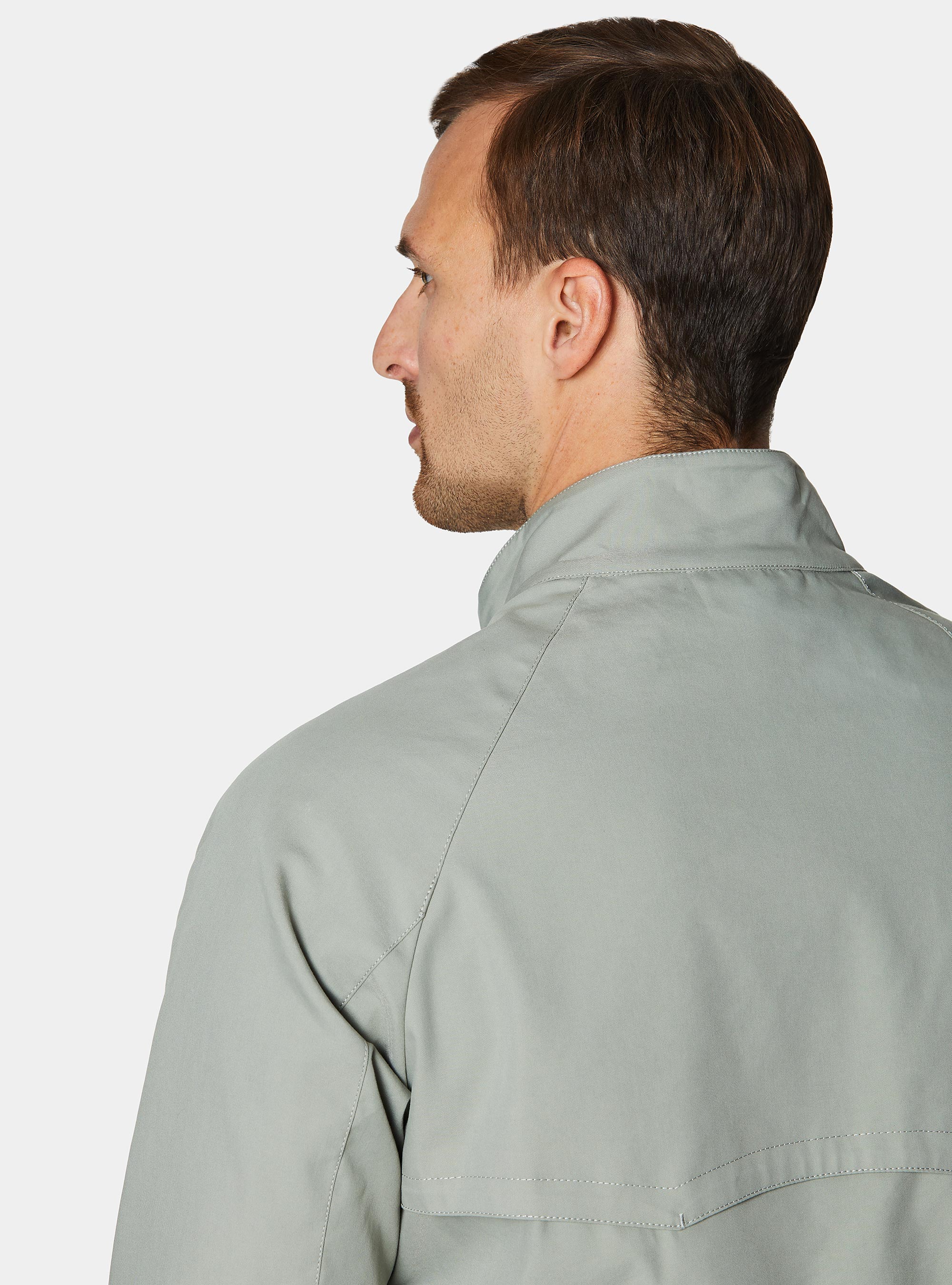 Blouson en coton m&eacute;lang&eacute;, SALVIA 0602C